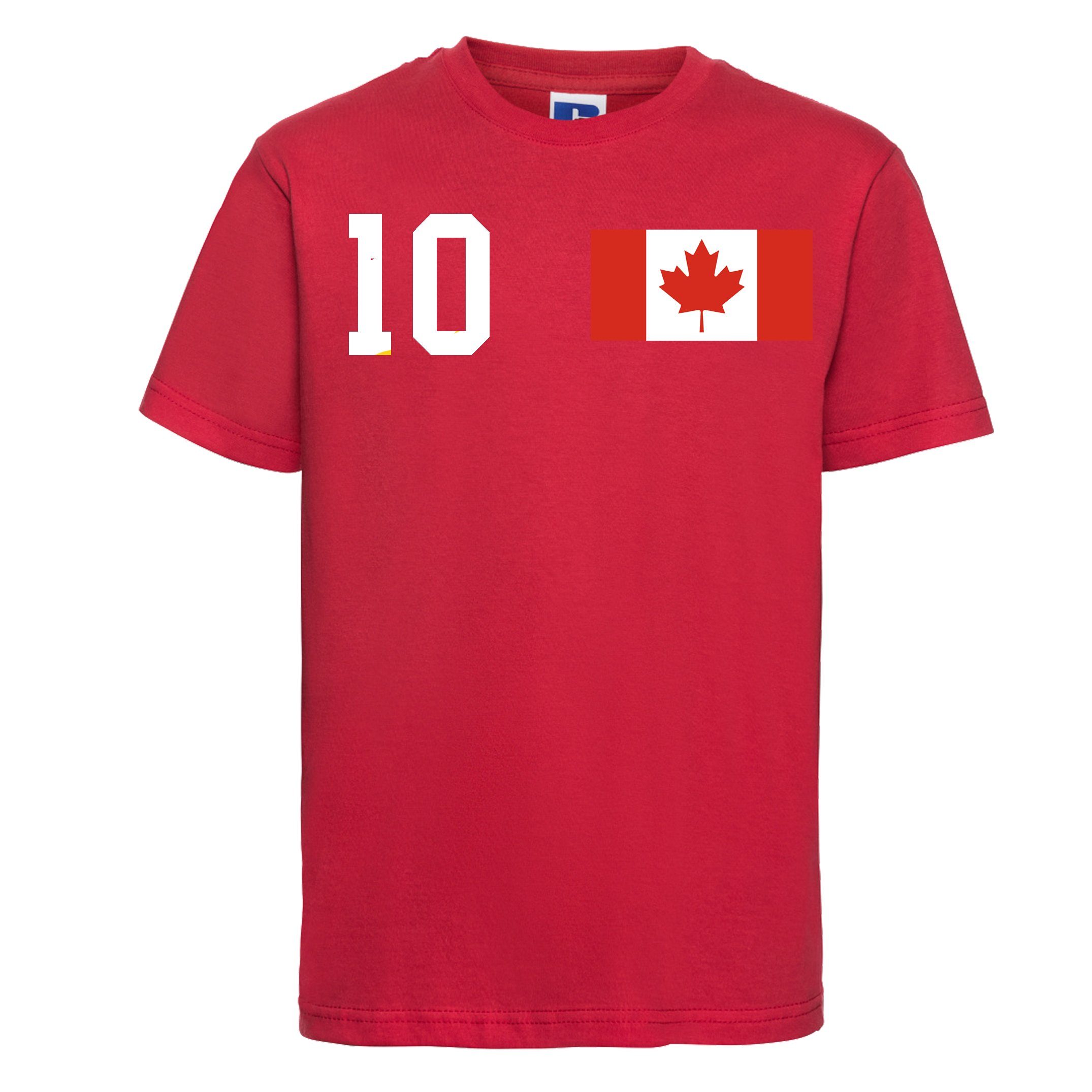 Youth Designz T-Shirt Kanada Kinder Shirt im Fußball Trikot Look mit trendigem Motiv