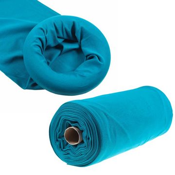 maDDma Stoff Bündchenstoff Schlauchware 35(70)cm breit Meterware ab 25cm, blau