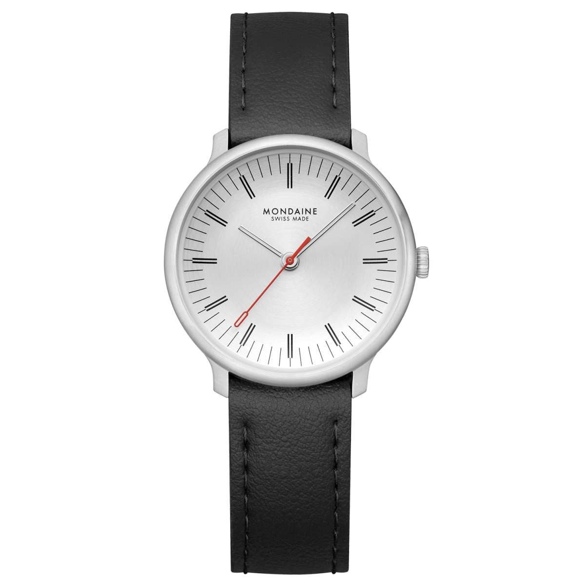 MONDAINE Quarzuhr MLE.33110.LBV, für Damen Doppio Schwarz 33 mm