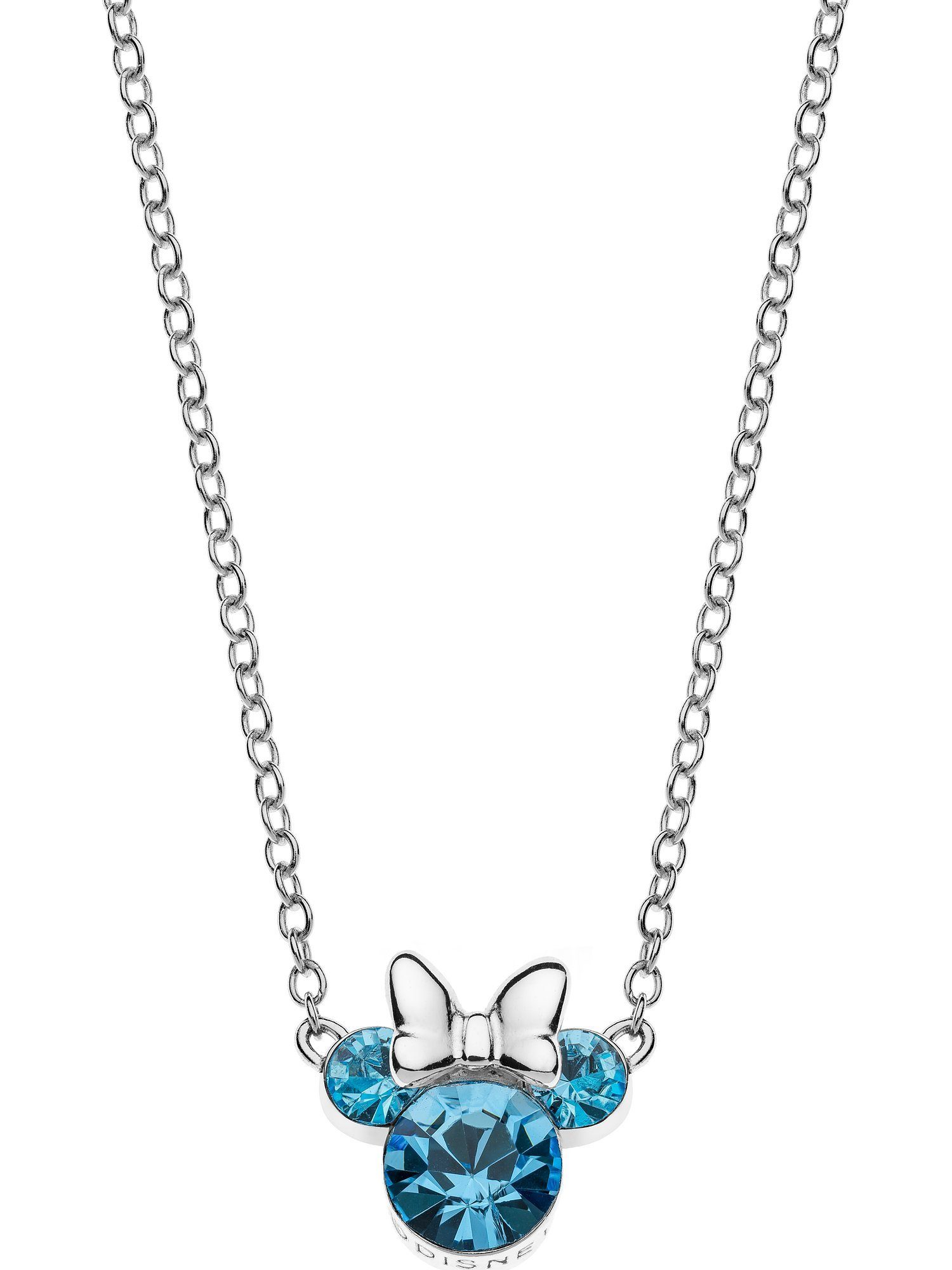 DISNEY Jewelry Collier Disney Kristall Mädchen-Kinderkette Silber eisblau 925er 1
