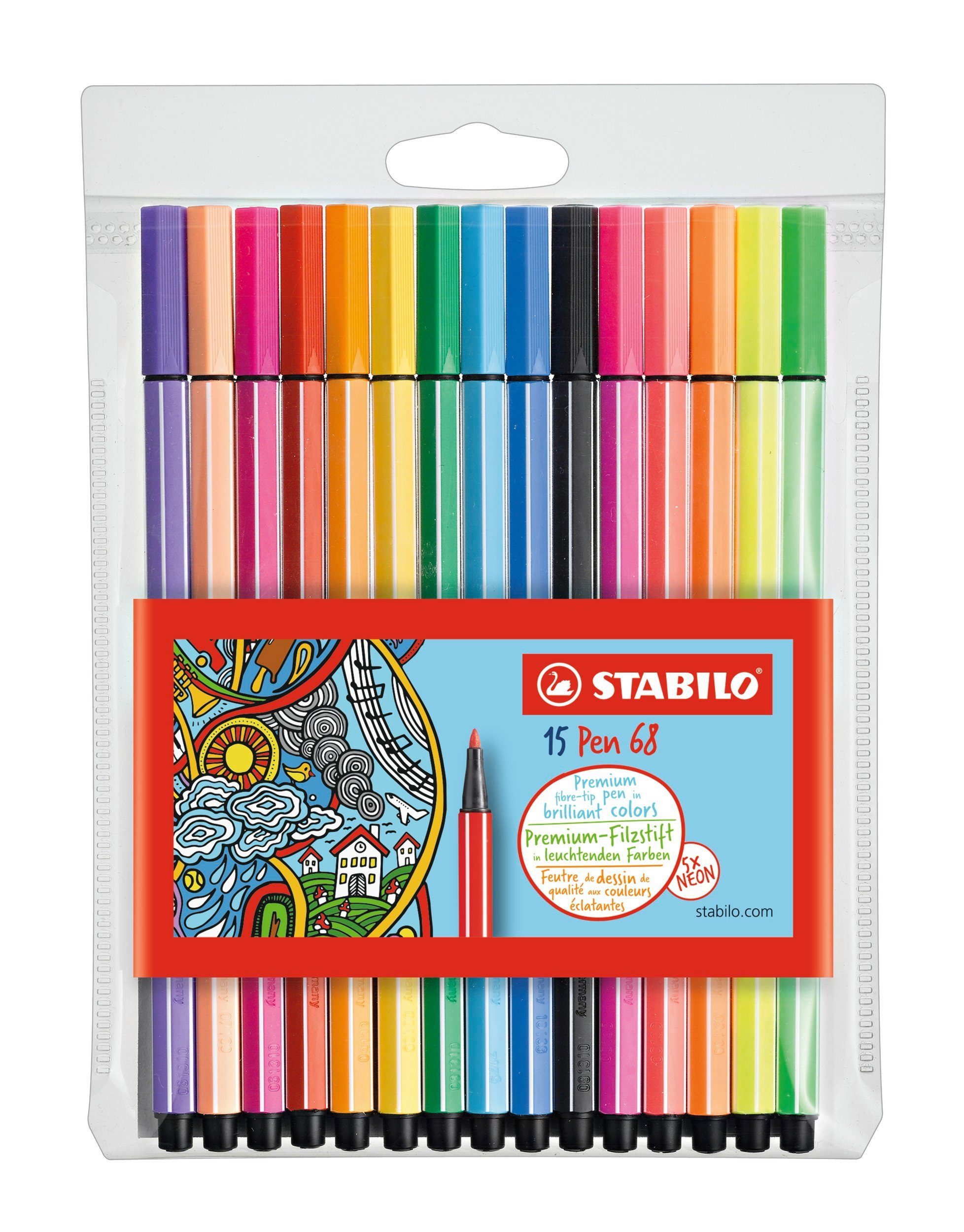 Faserstift Fasermaler Stabilo Pen 68 neon