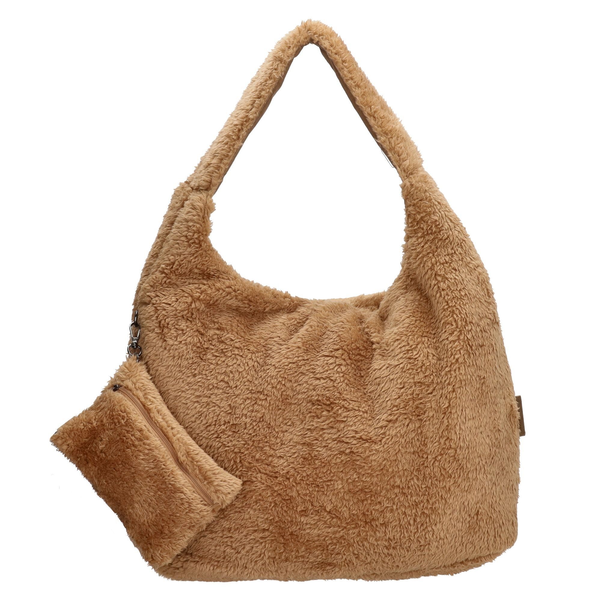 Christian Wippermann Umhängetasche Große Schultertasche Umhängetasche (einzeln), Teddy Plüsch