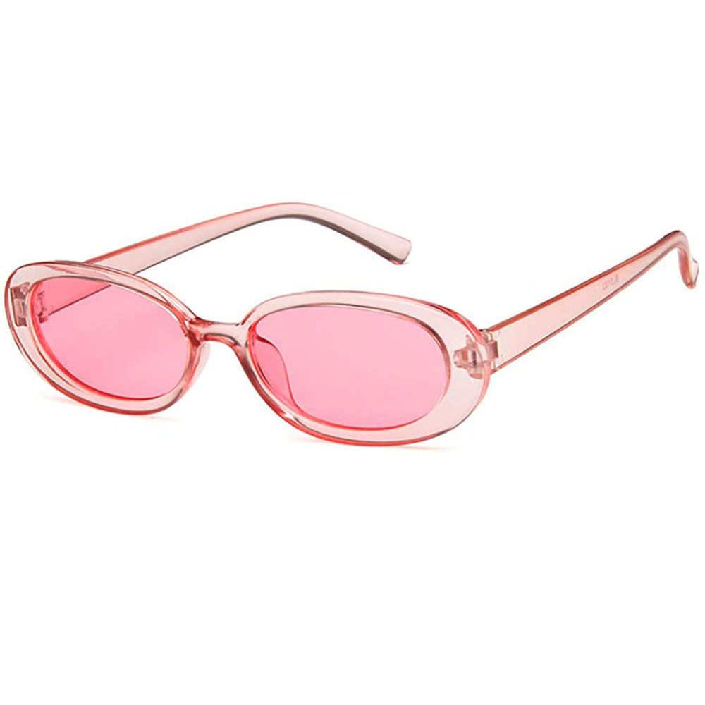GelldG Sonnenbrille Ovale Vintage-Sonnenbrillen Schattierungen Vintage-Brille für Damen