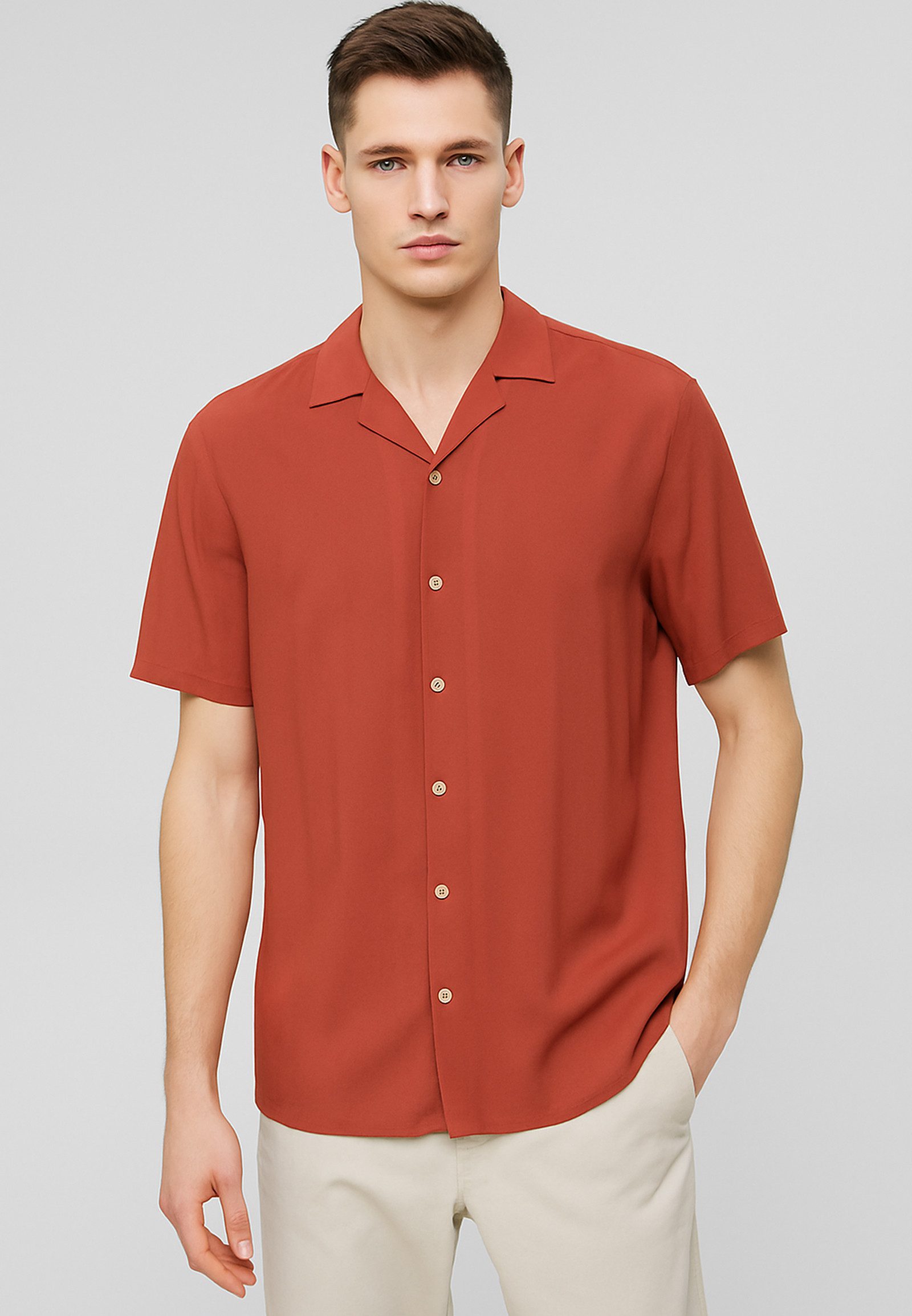 Eight2Nine Kurzarmhemd Moderner Schnitt mit kurzen Ärmeln und Knöpfen Short günstig online kaufen