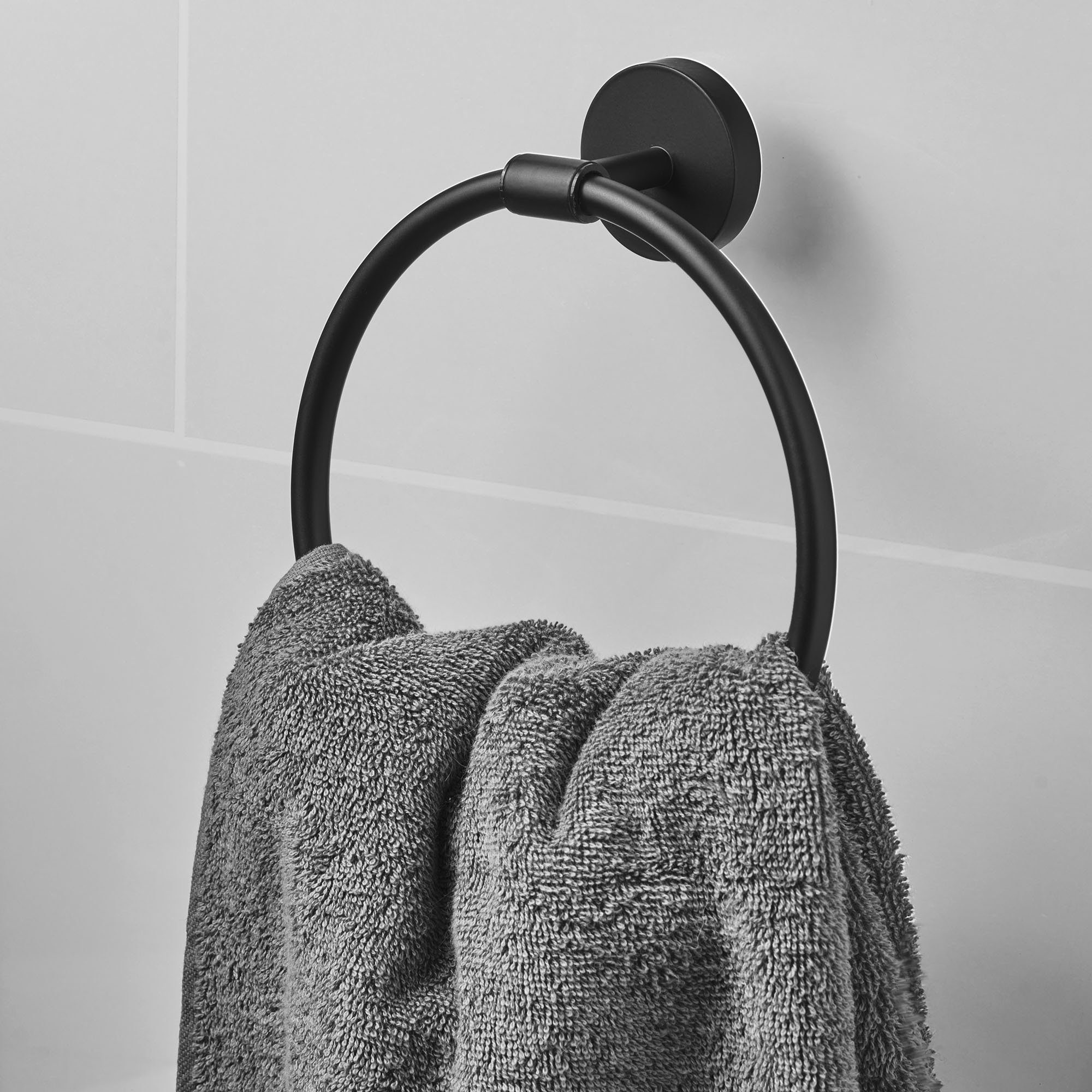 Handtuchring Luxus Amare Handtuchring Bath Handtuchhalter Schwarz