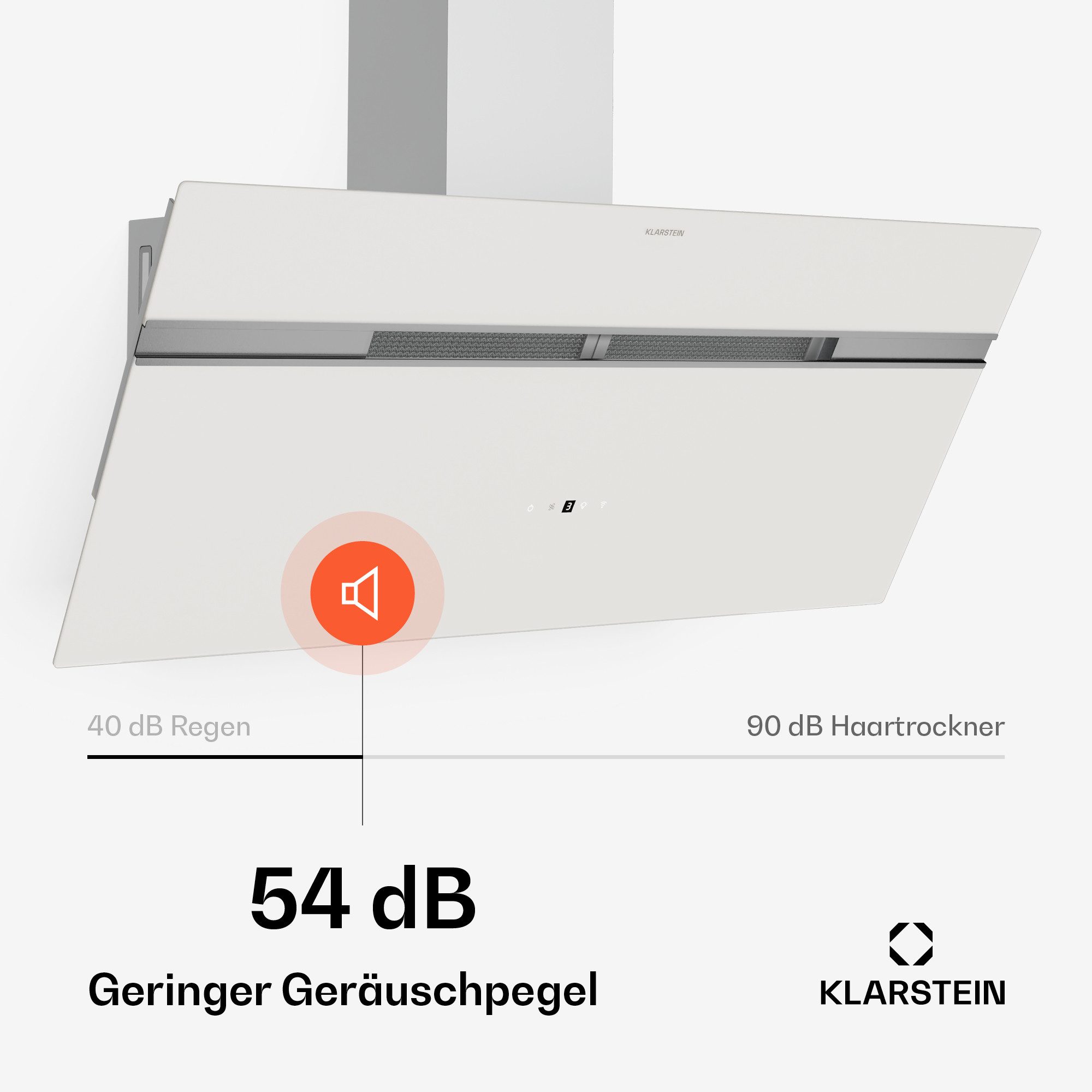 Klarstein Deckenhaube Alina kopffrei Dunstabzugshaube Umluft Abluft LED Touch App 90cm – Bild 5 von 5