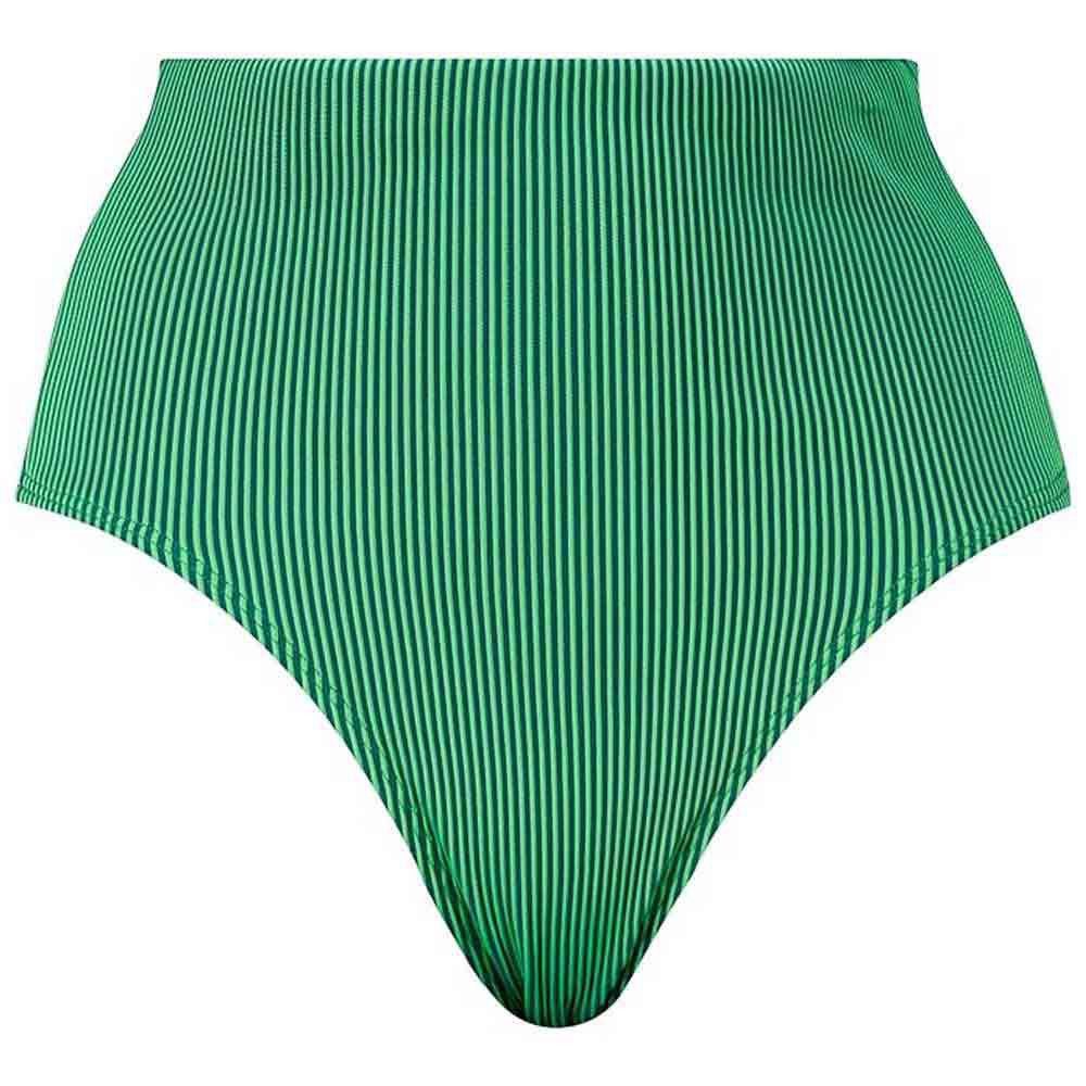 PUMA Bikini-Hose PUMA SWIM WOMEN RIBBED HIGH WAIST B GREEN / BLACK