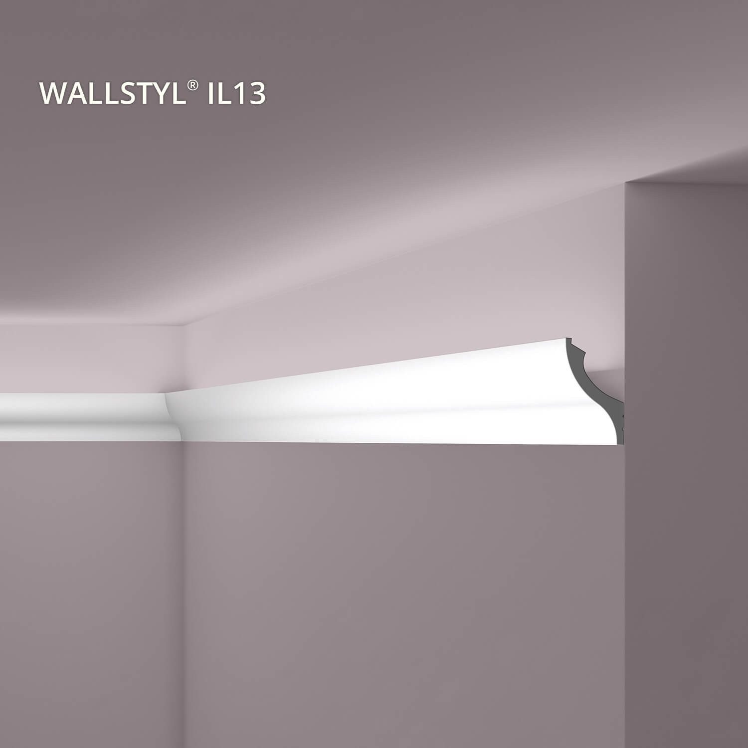 NOËL & MARQUET by nmc Deckenleiste 1 MUSTERSTÜCK NMC WALLSTYL S-IL13 10 cm MUSTER Eckleiste Stuckleiste, Extrudiertes Polystyrol (HDPS), 1-St., 1 x MUSTERSTÜCK, 1 MUSTERSTÜCK 10 cm MUSTER Eckleiste Deckenleiste