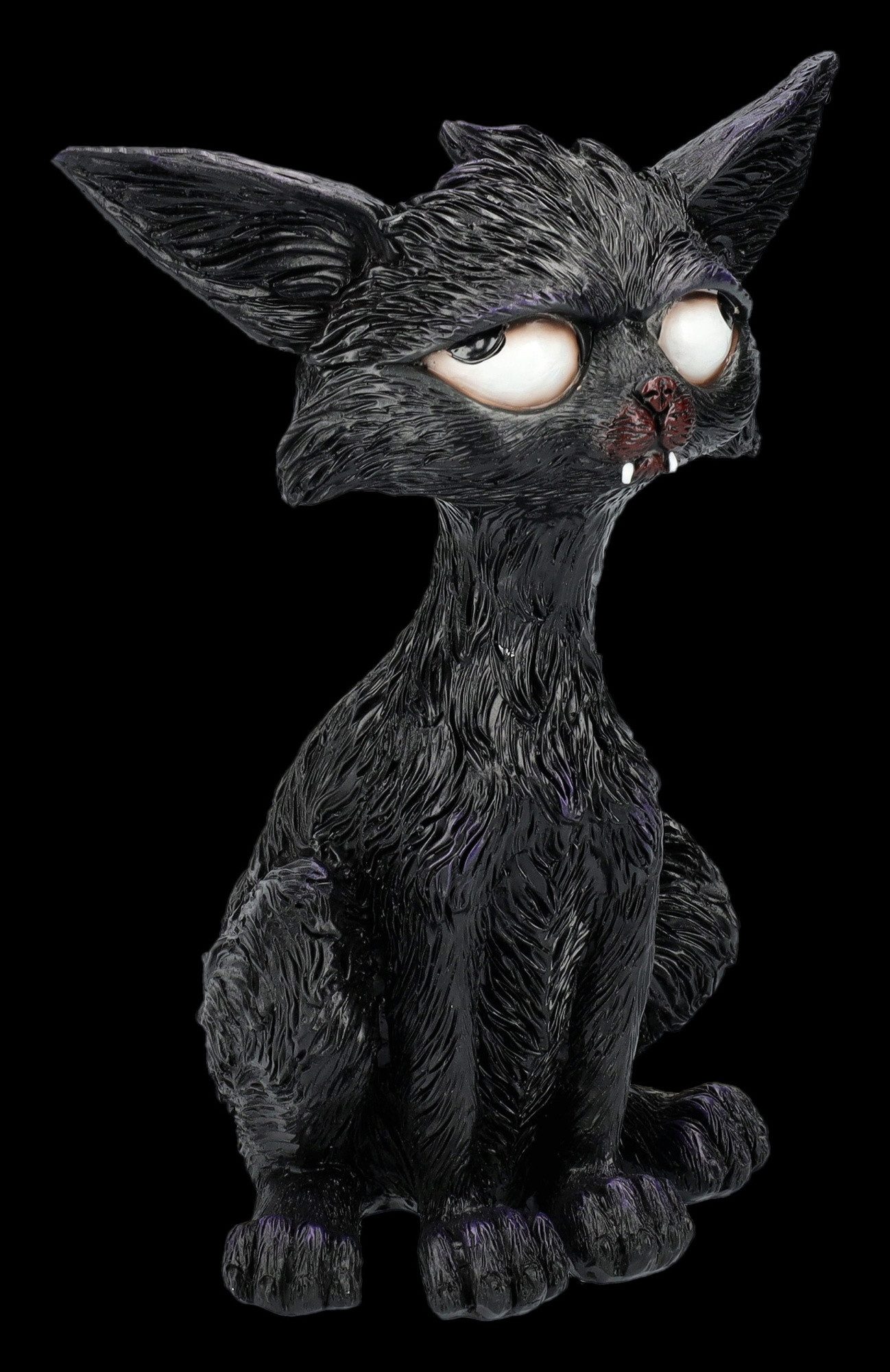 Figuren Shop GmbH Dekofigur Katzen Figur - Kat schielt - Dekofigur Tierfigur Katzenfigur Deko