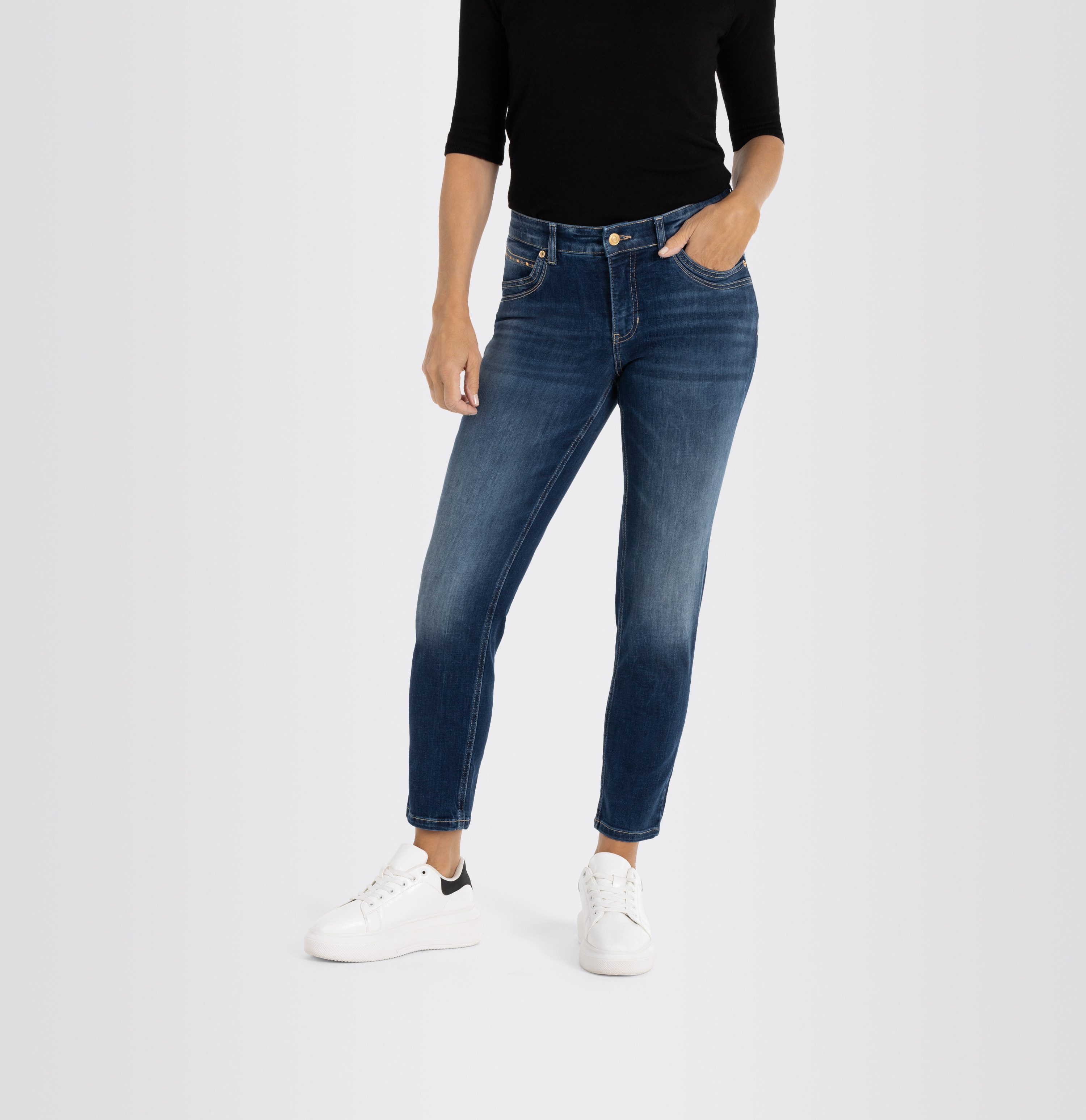 MAC Stretch-Jeans MAC MEL dark blue net wash 2620-93-0389 D671 - SYLVIE MEIS
