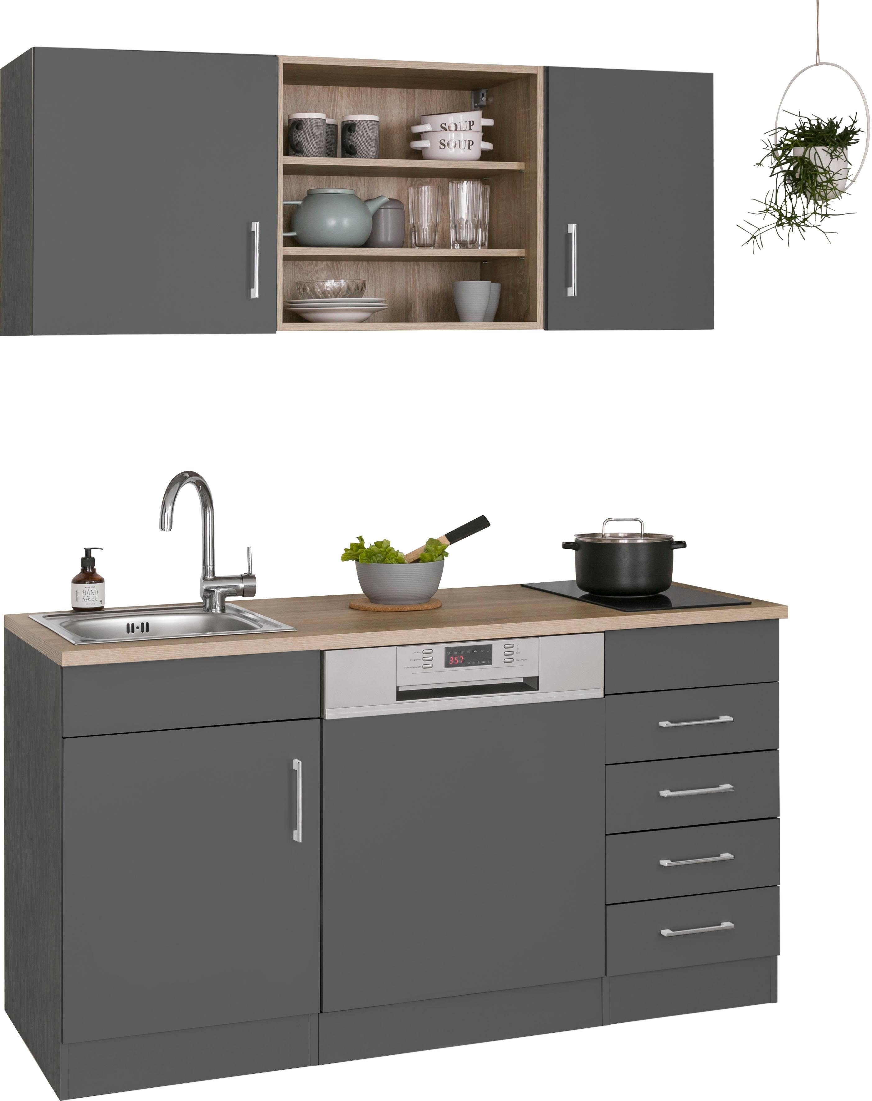 KOCHSTATION Pantryküche KS-Mali, Breite 150 cm, mit E-Geräten