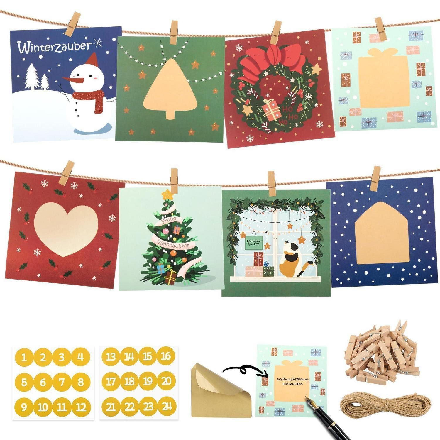 LuxusKollektion DIY-Adventskalender DIY Adventskalender Rubbellos zum Selbermachen