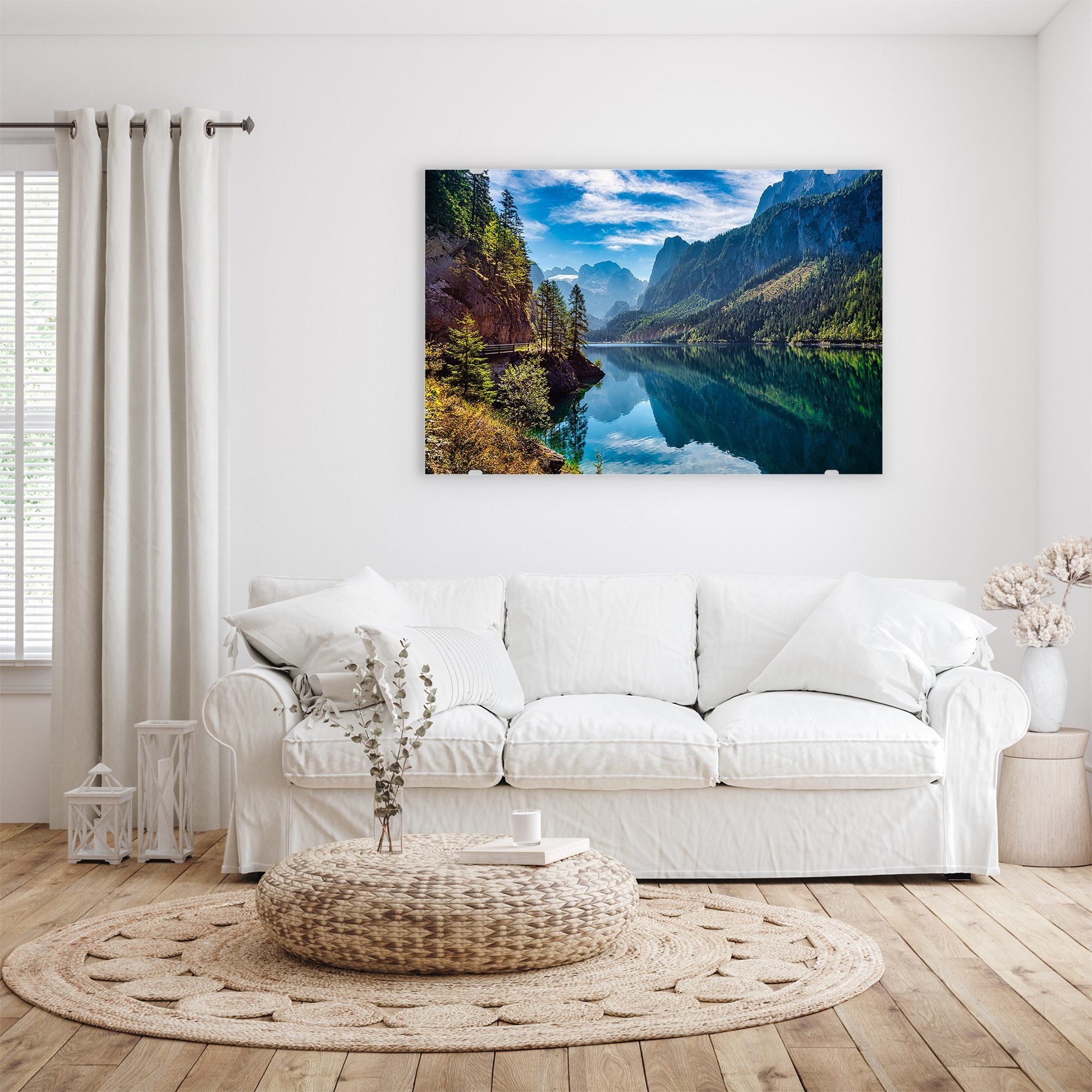 Primedeco Glasbild Wandbild Gosau (Gosausee) Salzkammergut mit Aufhängung, günstig online kaufen