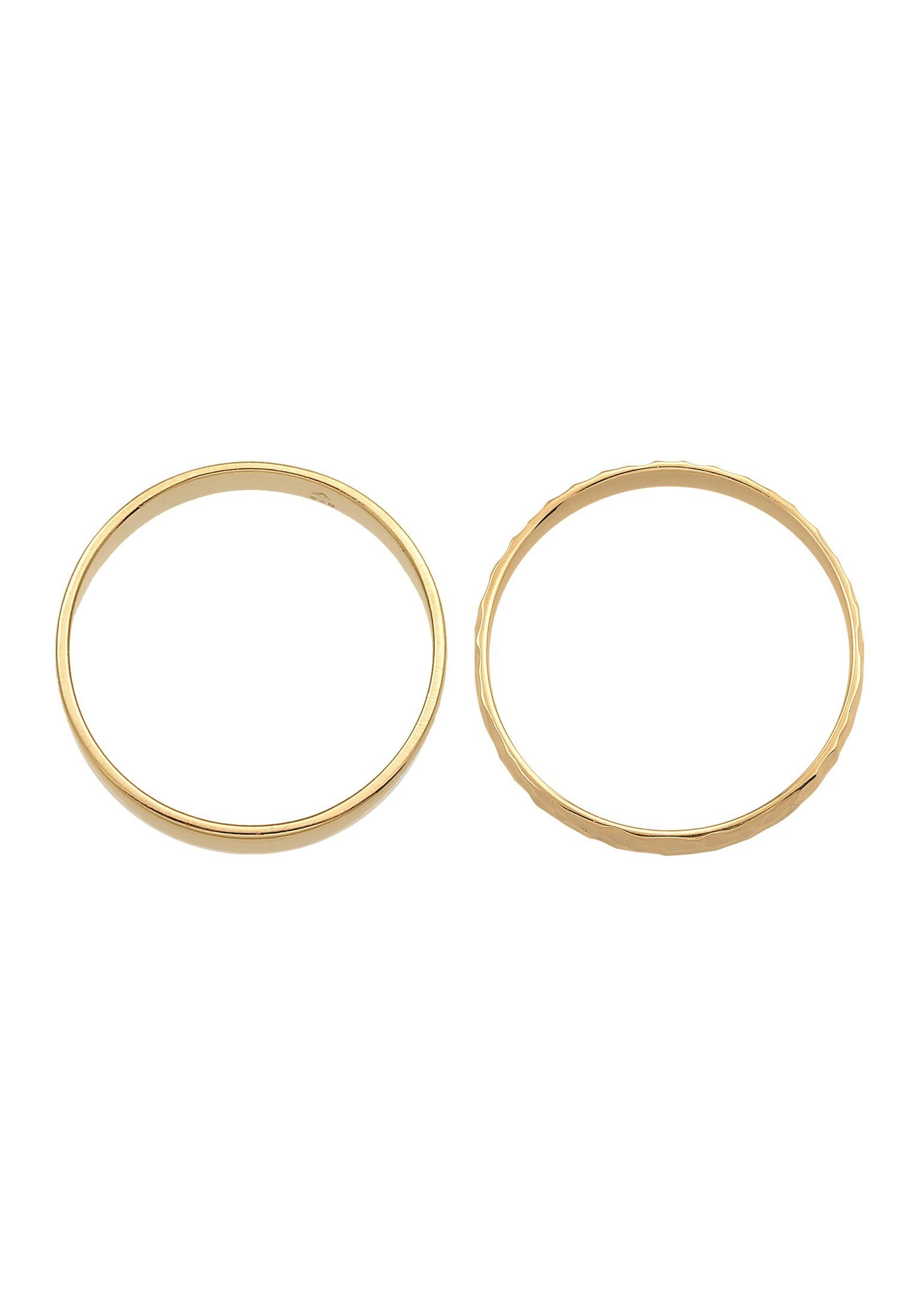 Kuzzoi Ring-Set Kuzzoi Ring Set Basic Gehämmert 925 Silber