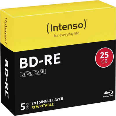 Intenso Blu-ray-Rohling Blu-ray BD-RE 25 GB 2x 5er Jewelcase, Wiederbeschreibbar