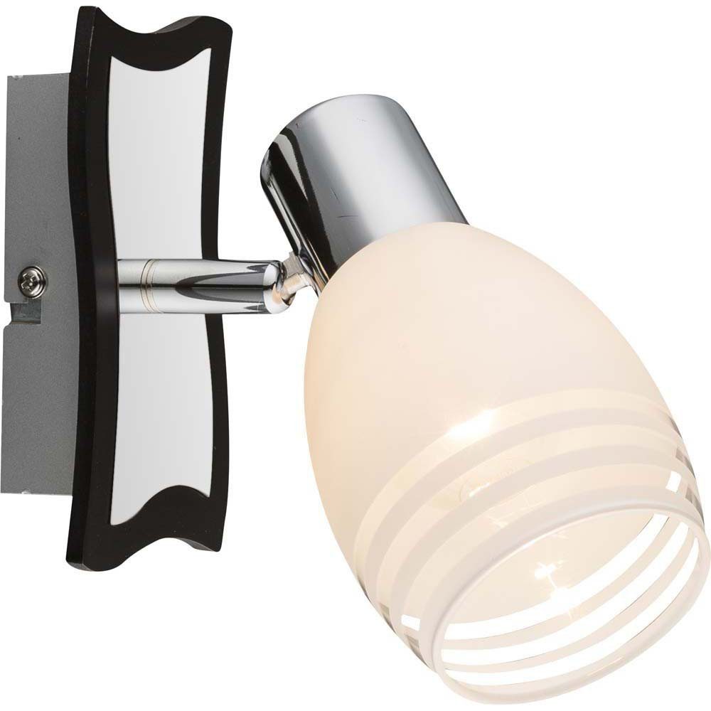 etc-shop Wandleuchte, Leuchtmittel nicht inklusive, Wand Lampe Chrom Leuchte Spot Beweglich Glas Weiß Wohn Schlaf Zimmer