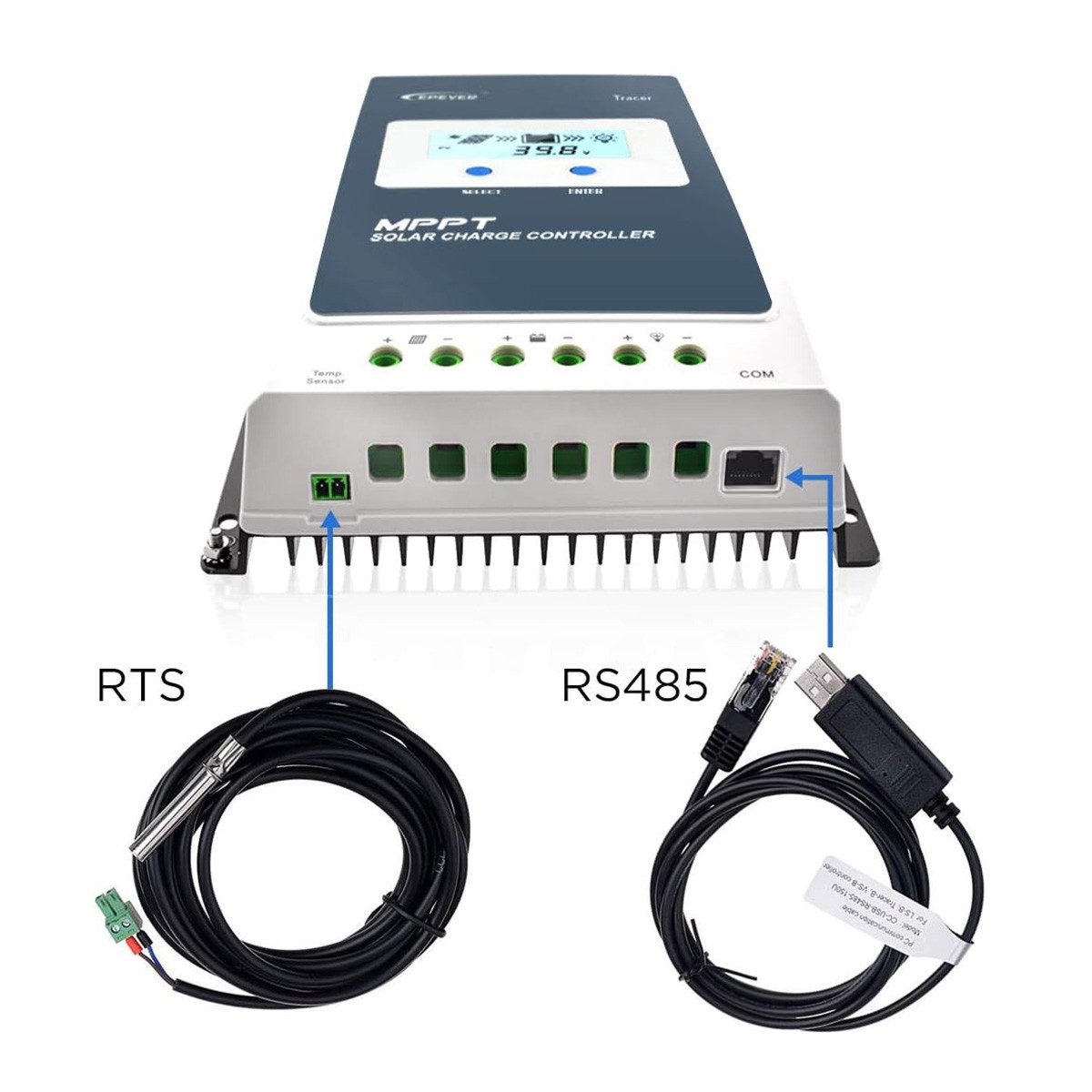 enjoy solar Solarladeregler Zubehör EPEVER® zur Kommunikation mit PC/Smartphone für MPPT und PWM, 1,5m Kommunicationskabel CC-USB-RS485