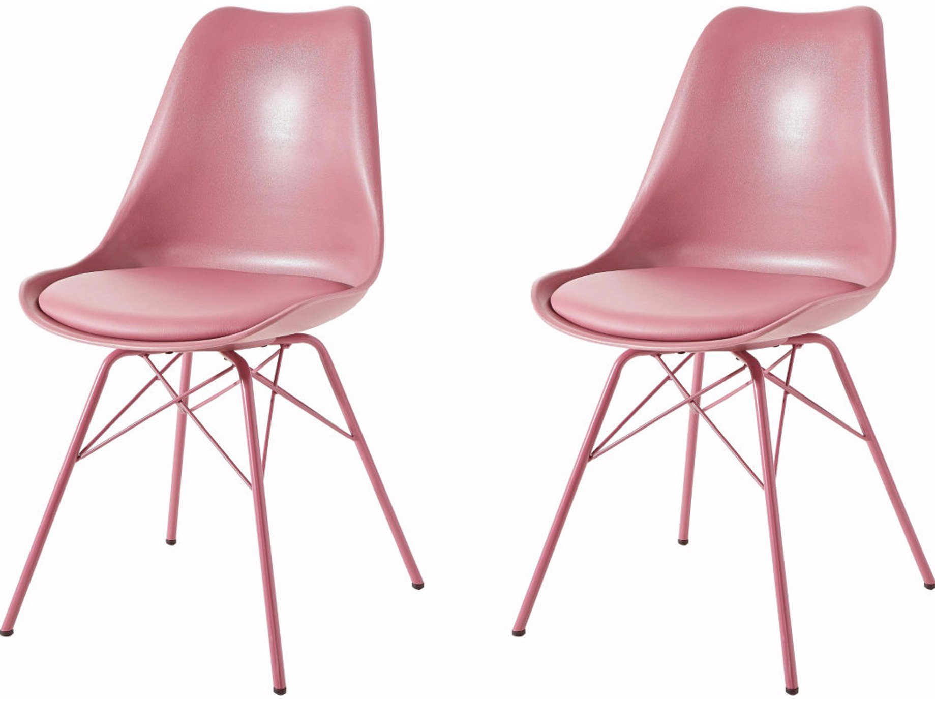 loft24 Stuhl Aire rosa