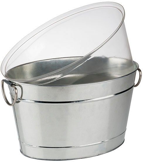 APS Wein- und Sektkühler Tin, aus Metall mit Kunststoffeinsatz, Volumen 11 Liter