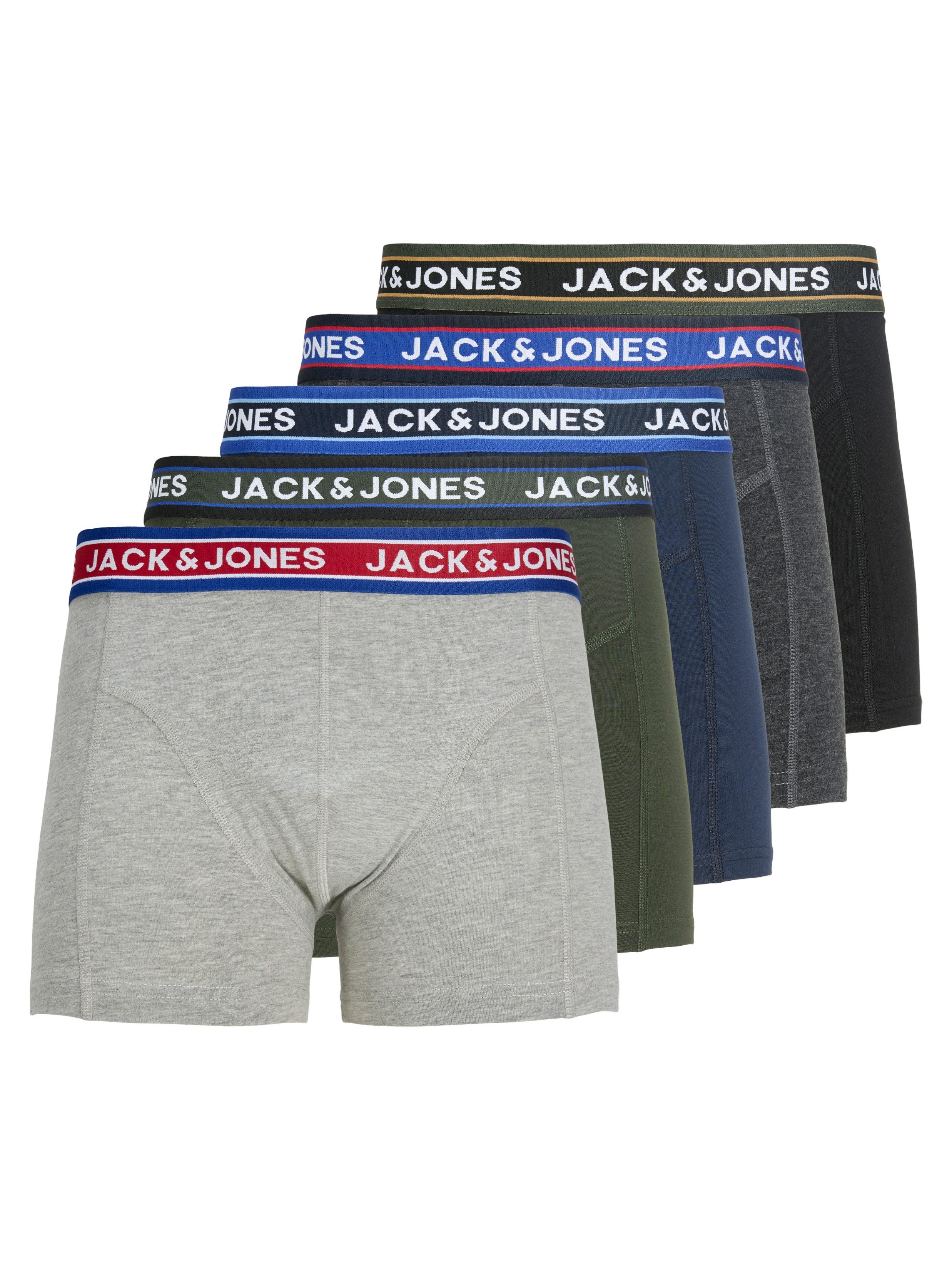Jack & Jones Trunk JACOLIVER TRUNKS 5 PACK NOOS (Packung, 5-St) Baumwollmischung, elastisches Bündchen