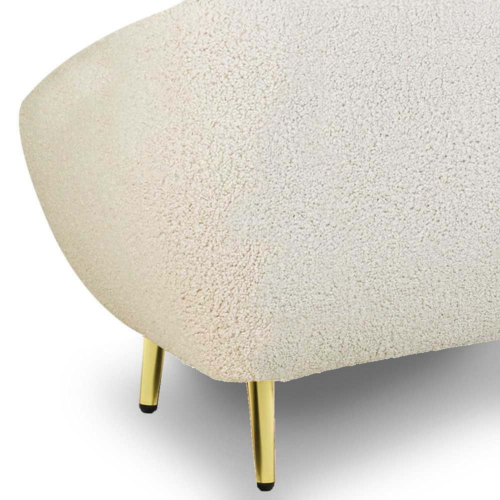 DM-Handel Sofa 3-er Sofa Design Plushsofa, Teile, Couch 206x78x70 Sitzmöbel Loungsofa Plüsch-Couch 1 Creme Sitz