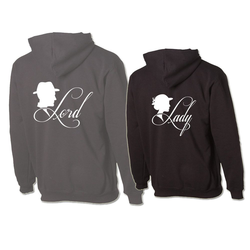 G-graphics Hoodie Lord & Lady (Partner- / Paar-Set, Einzelteile zum selbst zusammenstellen) Aufdruck auf der Vorder- oder Rückseiteseite wählbar