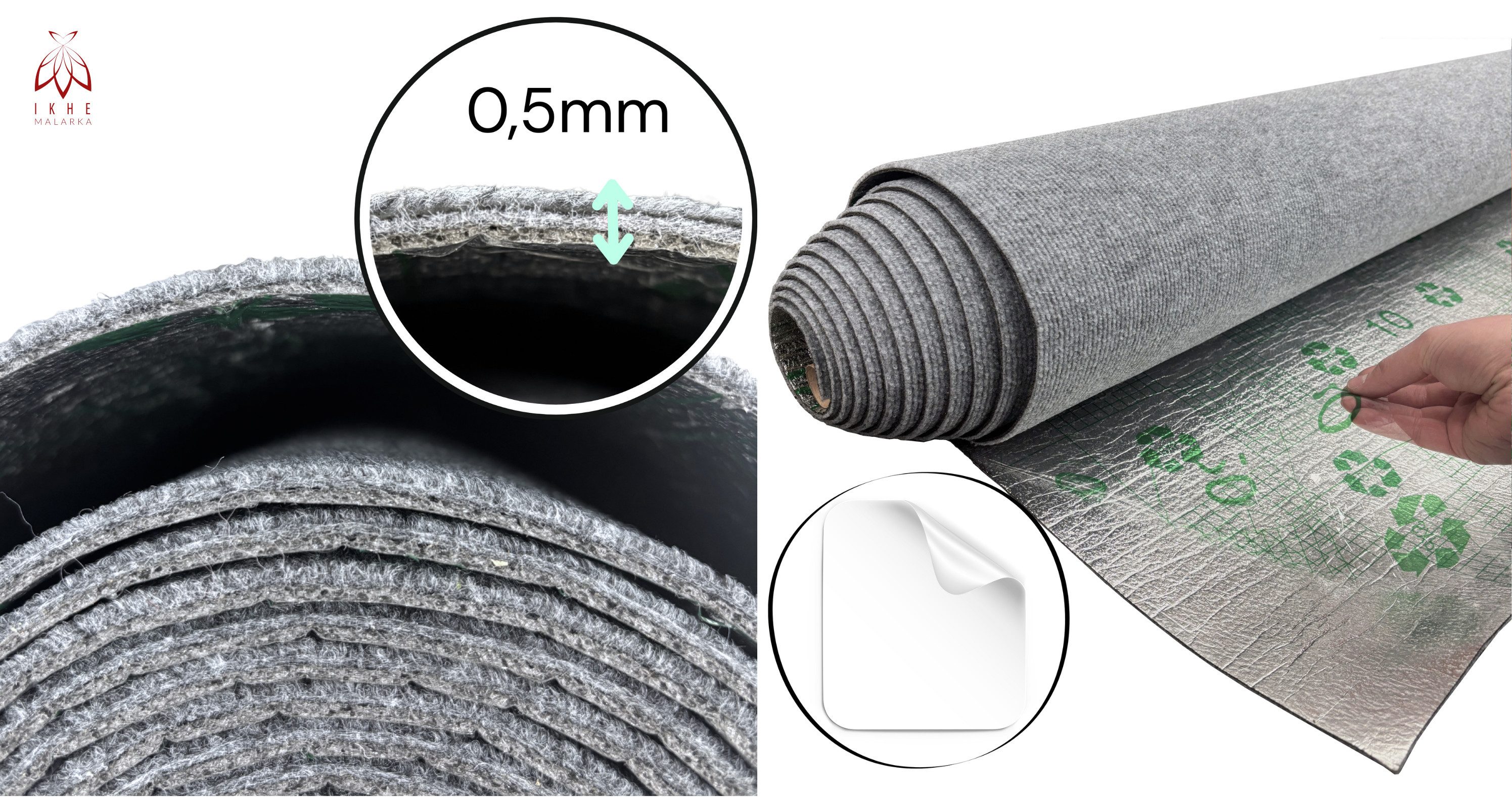 IKHEMalarka Teppichboden 6 m² Selbstklebender Teppich Teppichboden Bodenbel günstig online kaufen