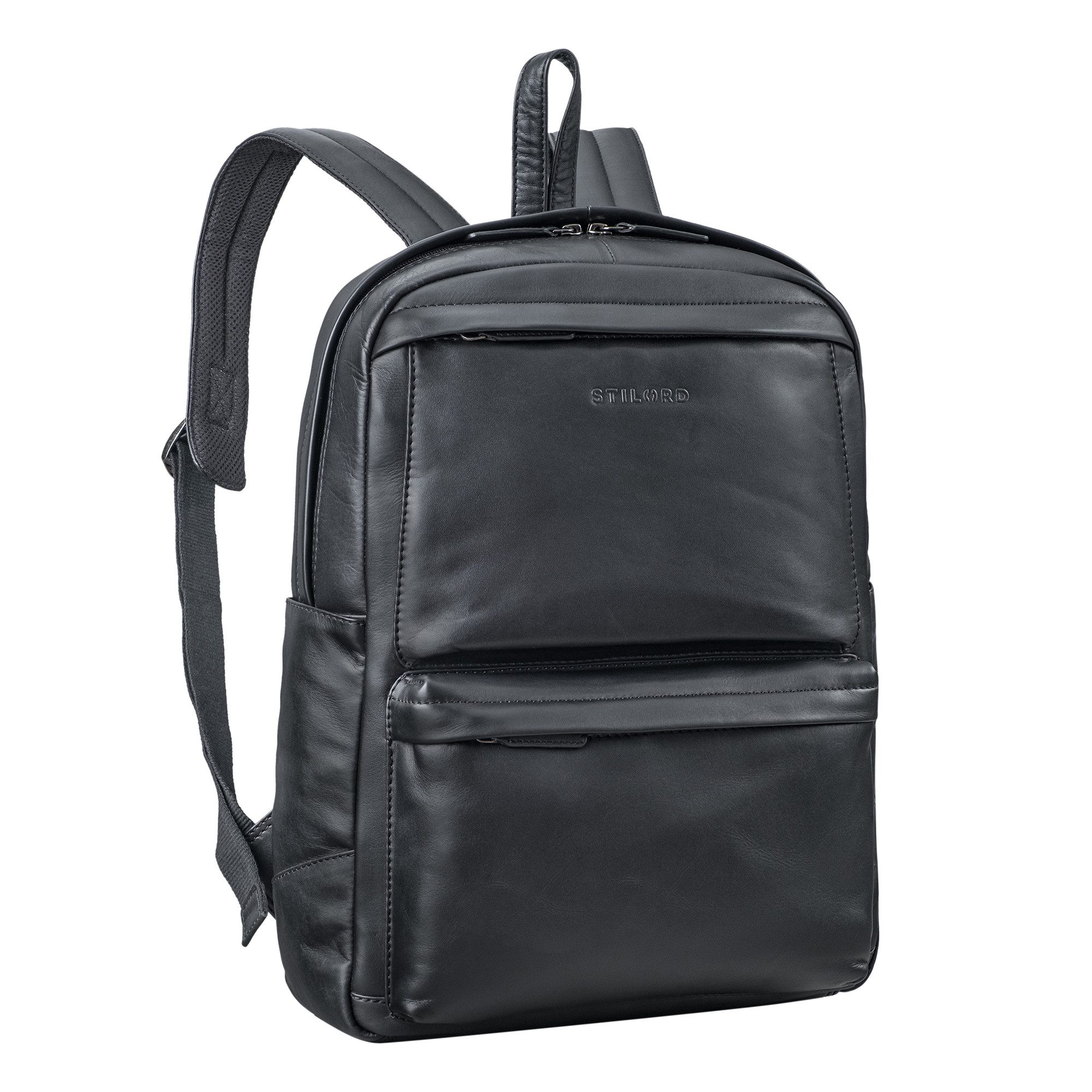 STILORD Notebook-Rucksack "Erin" Großer Lederrucksack Herren & Damen für Laptop 15 - 16 Zoll