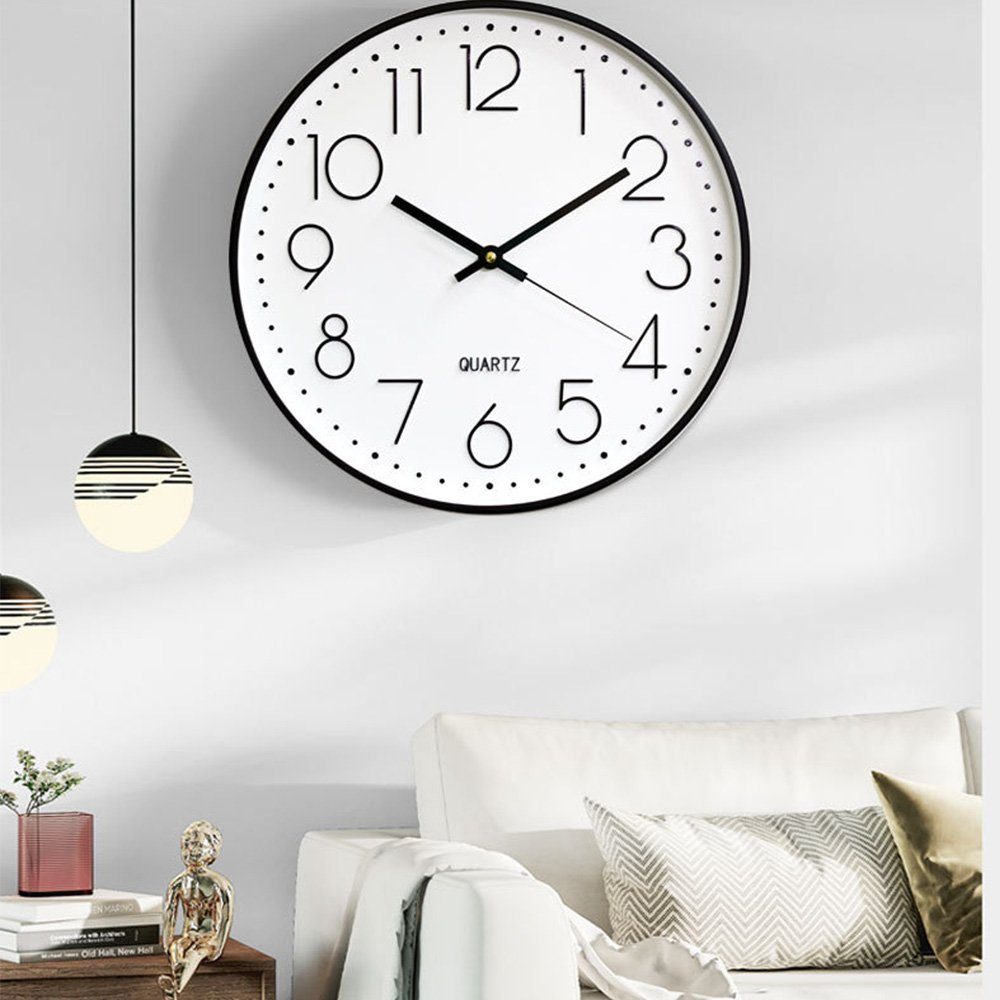 zggzerg Wanduhr 30cm Quartz Lautlos Wanduhr, günstig online kaufen