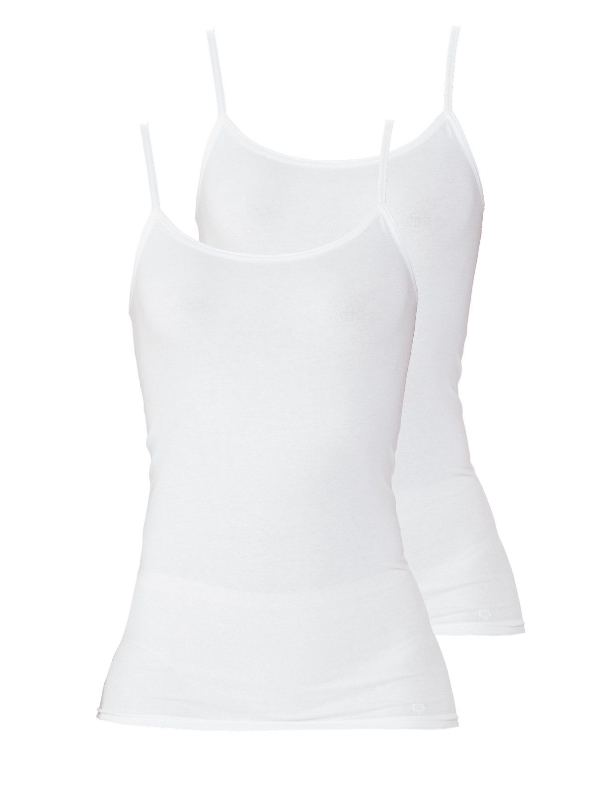 Achseltop 2er Pack Damen Unterhemd Baumwolle-Elasthan