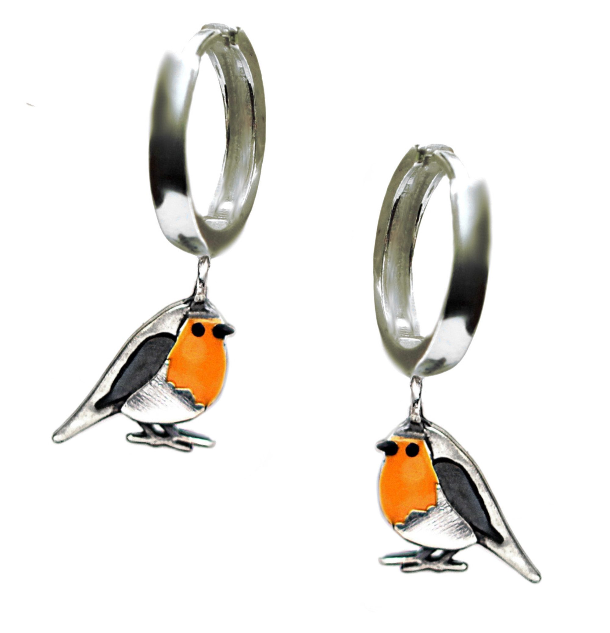 Villa Sorgenfrei Schmuckmanufaktur Paar Ohrhänger 925 Rotkehlchen Creolen günstig online kaufen