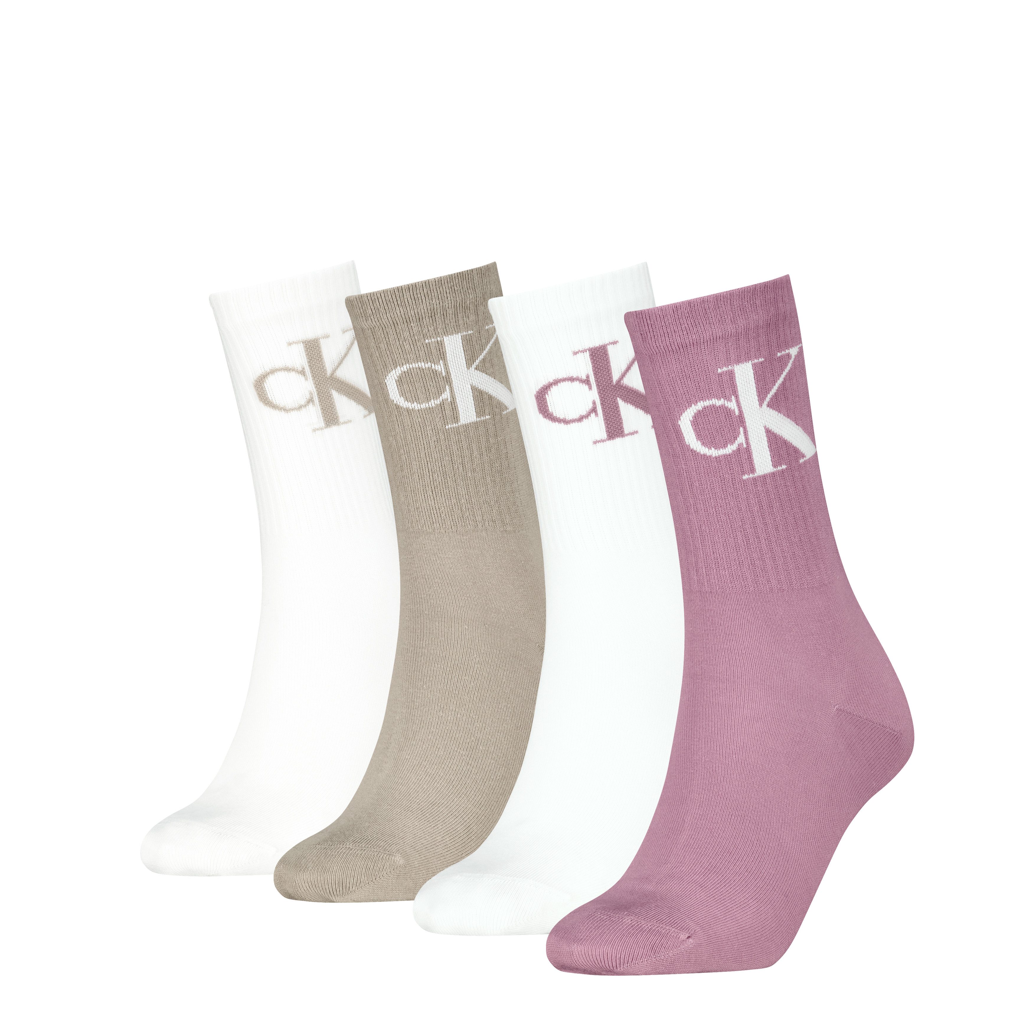 Socken CKJ WOMEN SOCK 4P MONOGRAM ECOMM