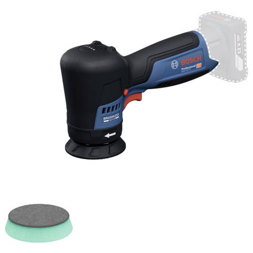 Bosch Professional Poliermaschine GPO 12V-77 Akku Rotationspoliermaschine 12 V 600 - 2200 U/min 77 mm