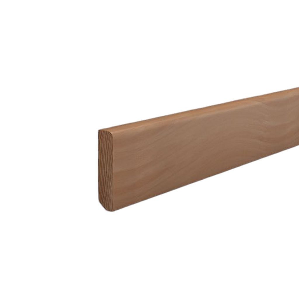 Südbrock Sockelleiste Sockelleiste Holz Buche 13 x 58 Unbehandelt Massivholz Fußleiste, L: 240 cm, H: 5.8 cm, 1-St.