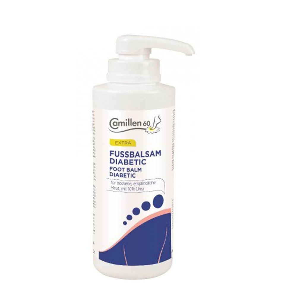 Camillen 60 Fußpflegecreme Fussbalsam Diabetic - Intensivpflege trockene empfindliche Haut 500ml
