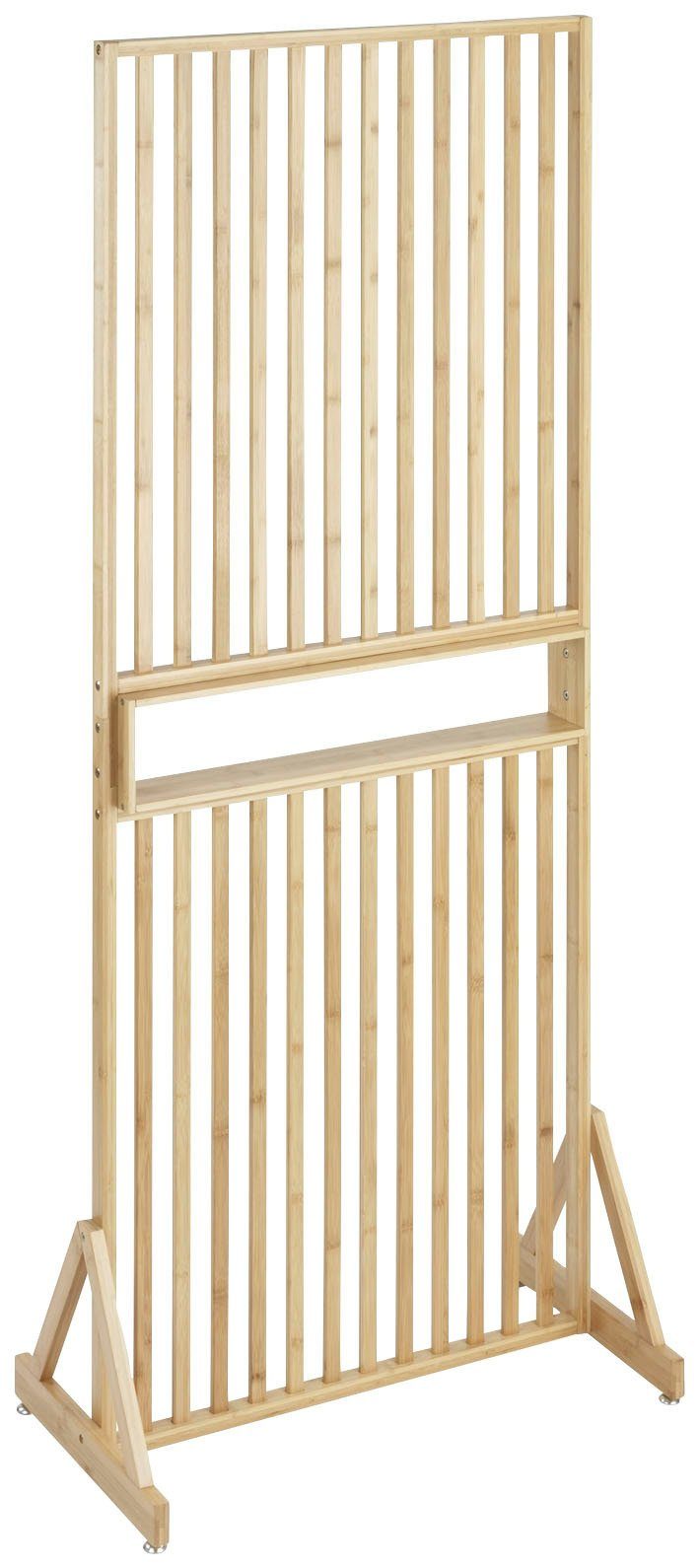 WENKO Stellwand Raumtrenner Kailua, mit Ablage, aus Bambus