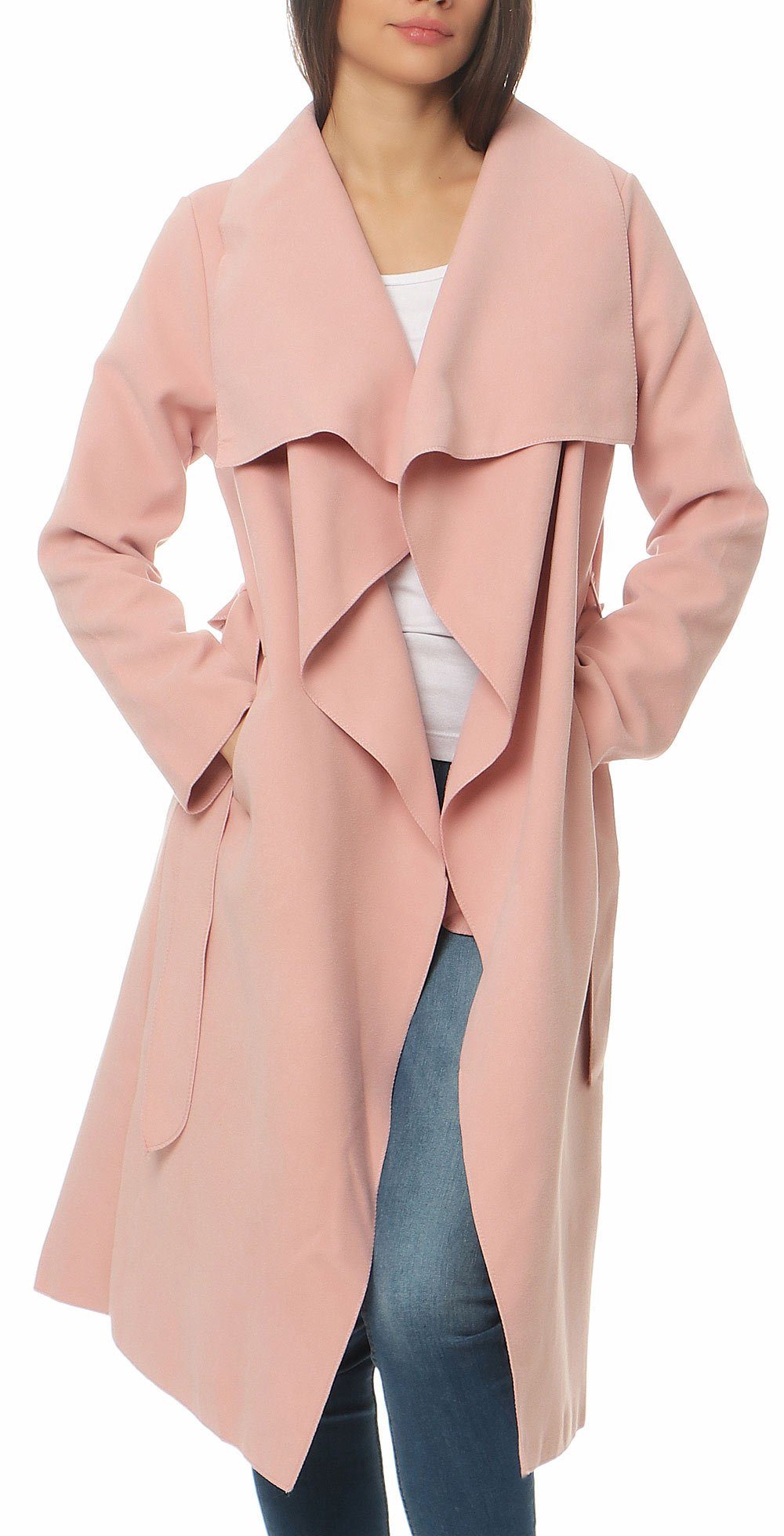 bademantel lang damen rosa