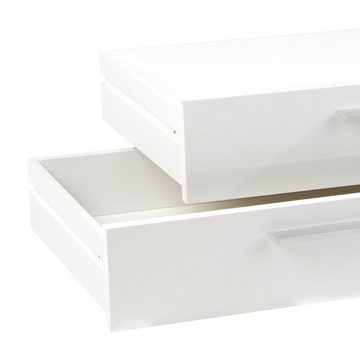 Composad Schranksystem Türen-/Schubkastenset, STAMPA, 4-teilig, Weiß Hochglanz, 2 Türen und 2 Schubladen für Regale