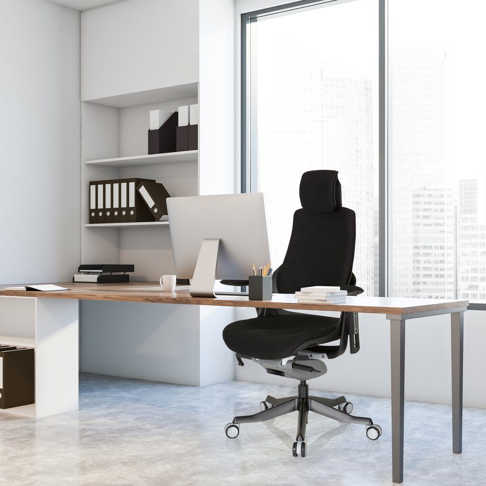 hjh OFFICE Drehstuhl Profi Bürostuhl St), Stoff BLACK SPEKTRE (1 ergonomisch Schreibtischstuhl