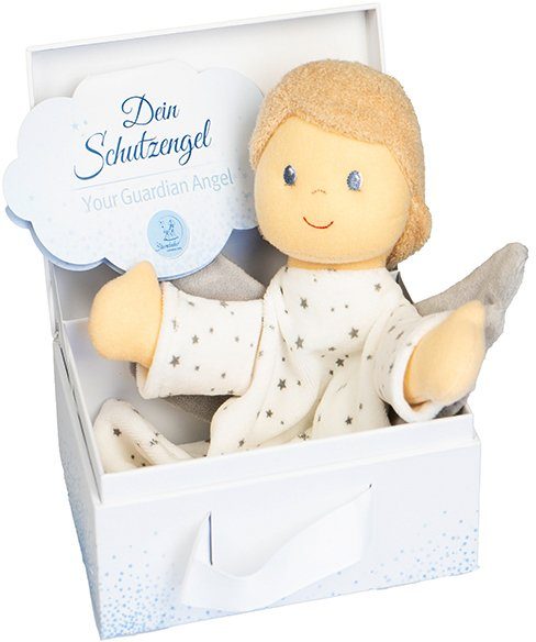 Sterntaler® Schmusetuch Schutzengel M, mit integrierter Rassel und Geschenkbox