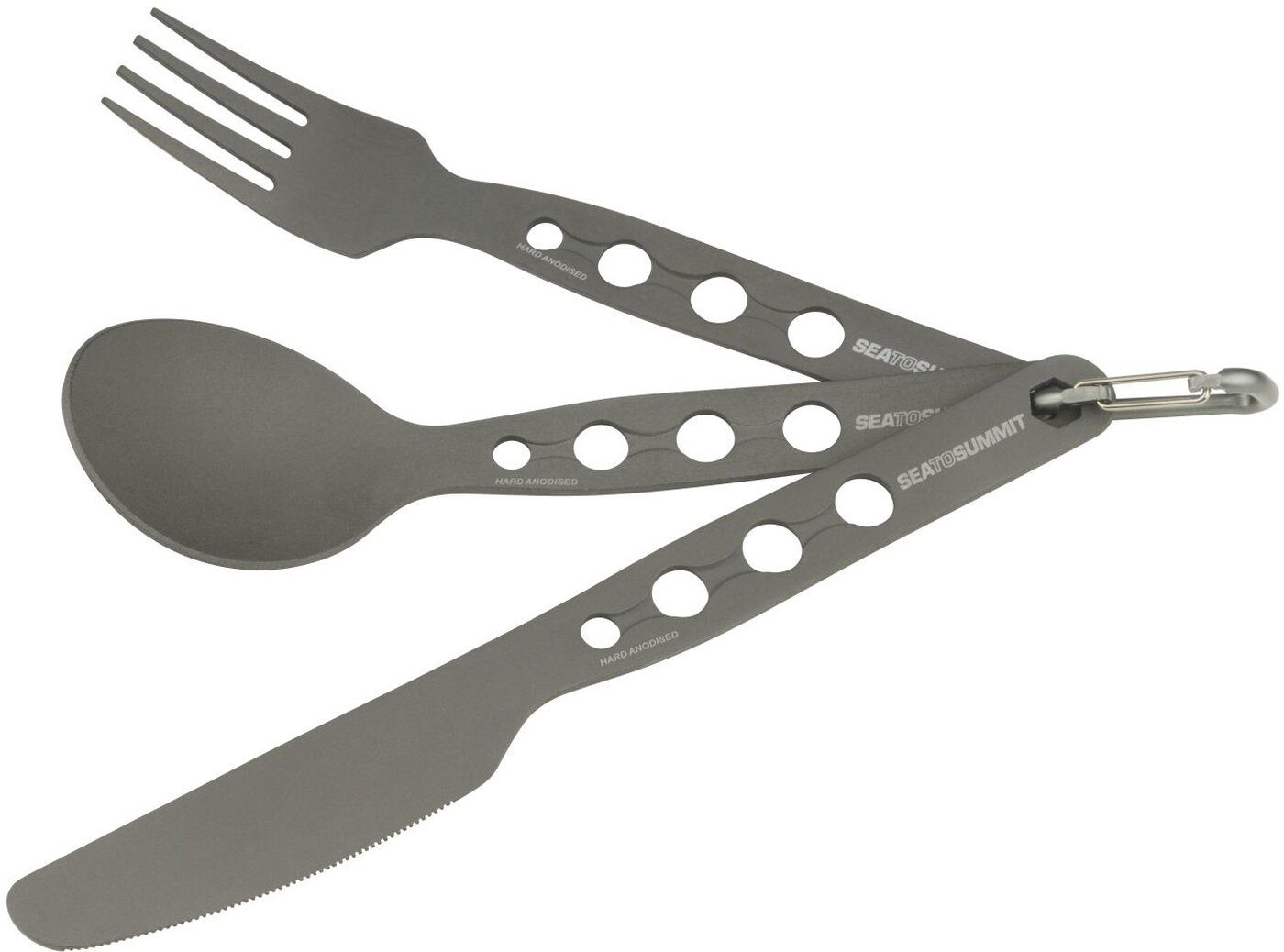 sea to summit Besteck-Set Alphaset 3pc Cutlery Set GREY ANODISED-