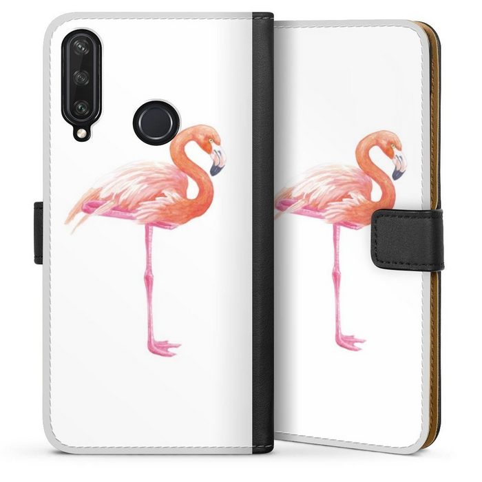 DeinDesign Handyhülle Flamingo Tiere Sommer Flamingo3 Huawei Y6p Hülle Handy Flip Case Wallet Cover Handytasche Leder