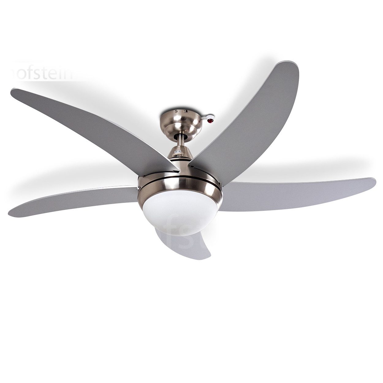 hofstein Deckenventilator »Quarto« Deckenventilator aus Metall/Holz/Glas günstig online kaufen