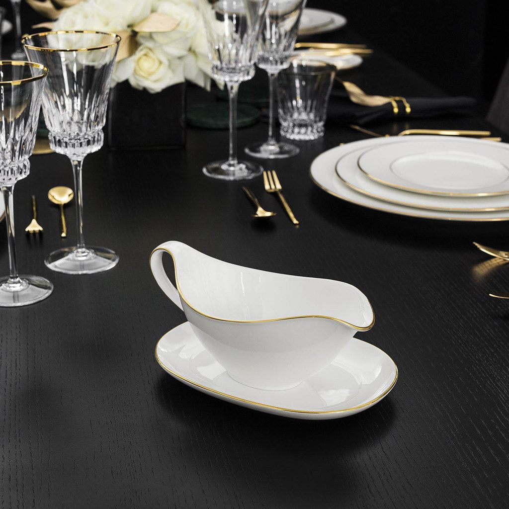 Villeroy & Boch Sauciere Anmut Sauciere-Oberteil, Porzellan, (1-tlg), Premium Bone Porcelain, 1 Stck, spülmaschinenfest