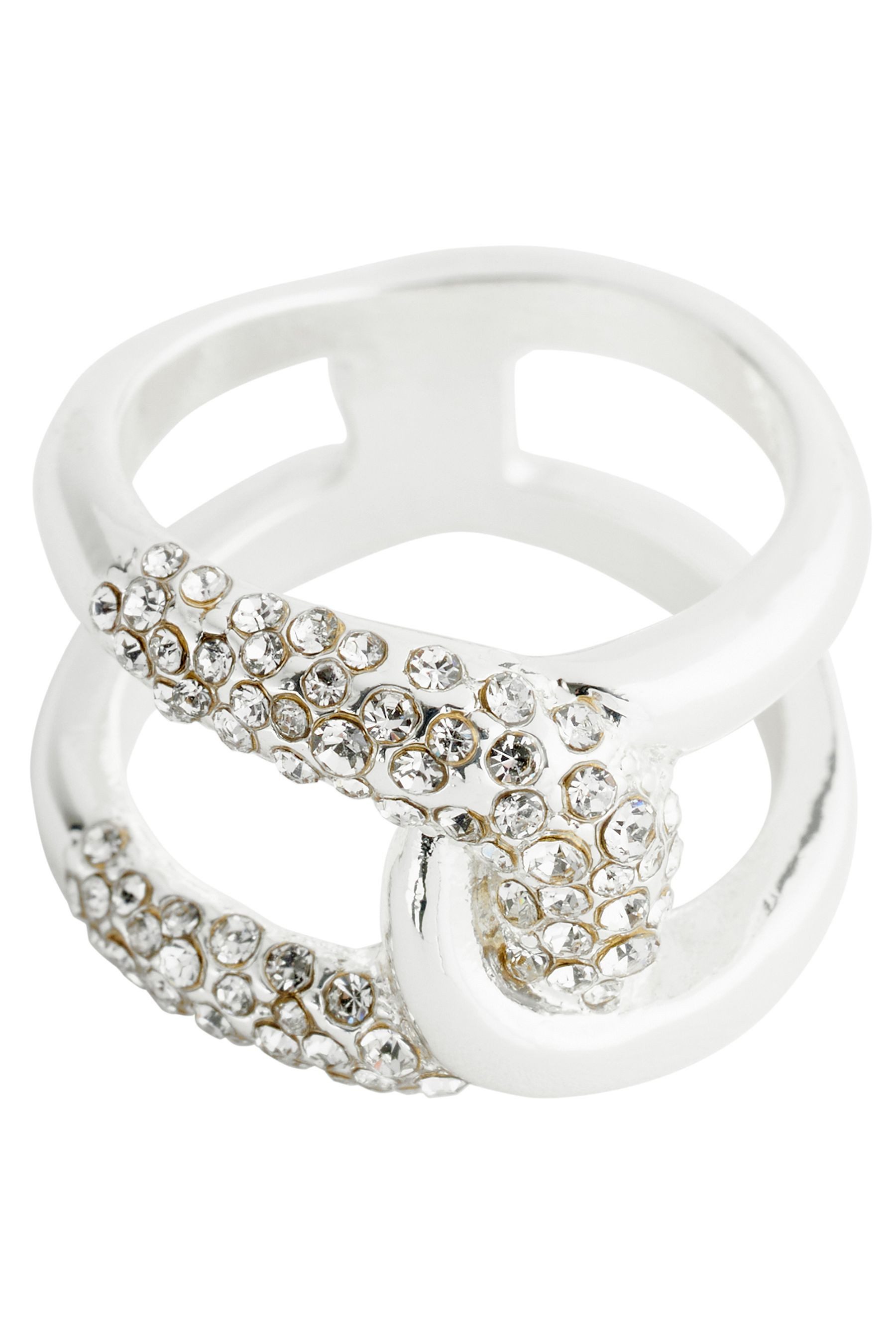 Fingerring Funkelnder Interlink-Ring mit Zink (recycelt)