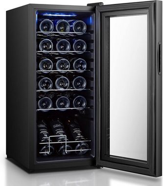 Heinrich´s Weinkühlschrank HFK 3216, für 18 Standardflaschen á 0,75l,Getränkekühlschrank Weinkühler mit Kühlung von 5 bis 18°C