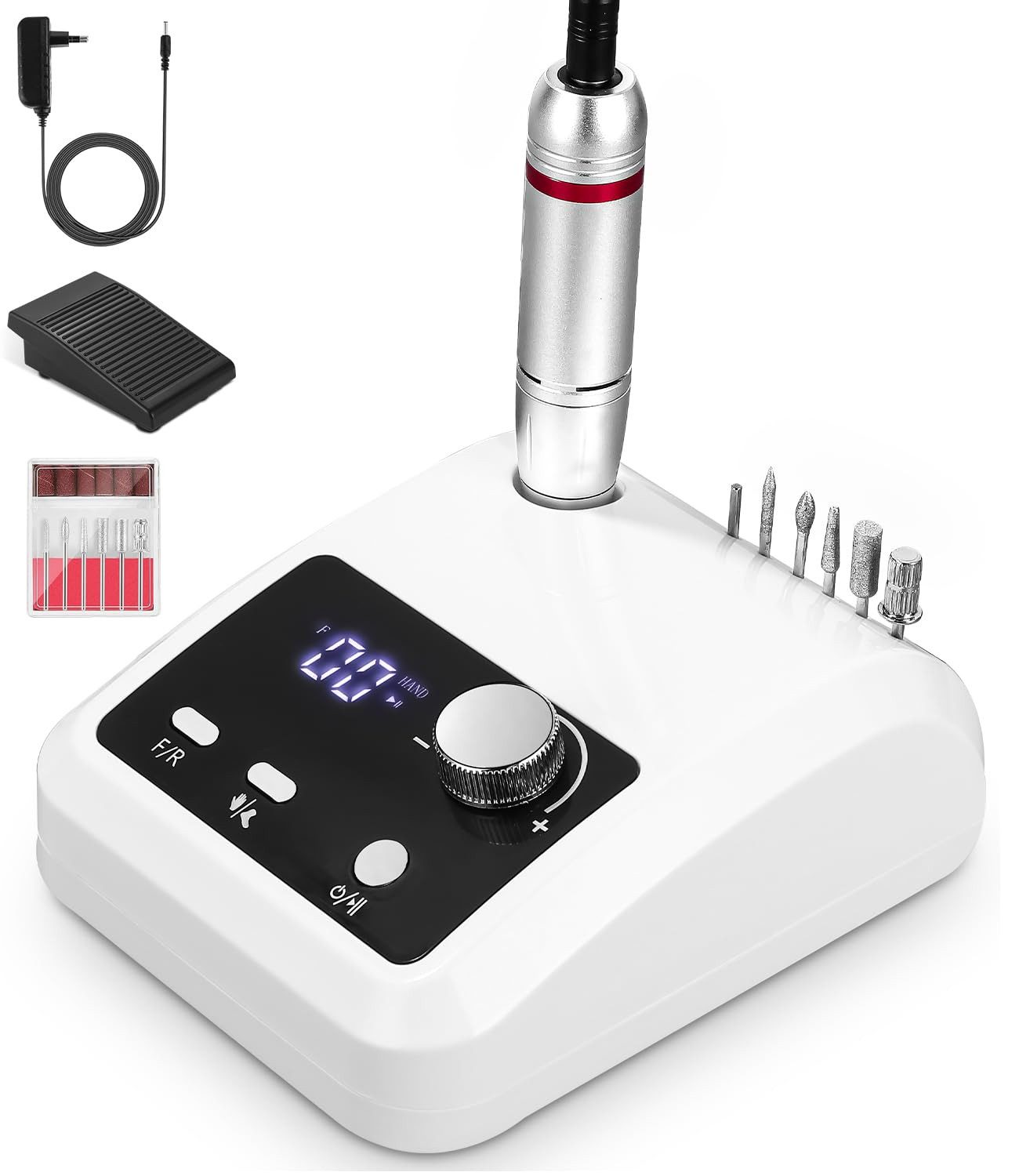 SinLaw Maniküre-Pediküre-Set Professional nail clippers, electric nail files, nail drill sets, 45.000 U/min für Maniküre, Polieren und Acrylnagelkleberentfernung