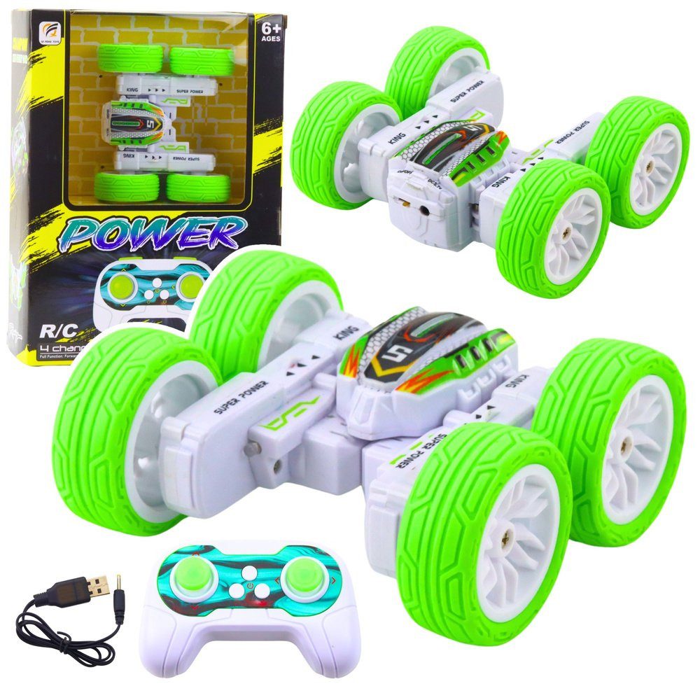 Wisam RC-Auto Ferngesteuertes akrobatisches Geländeauto 360° Grün 1:32