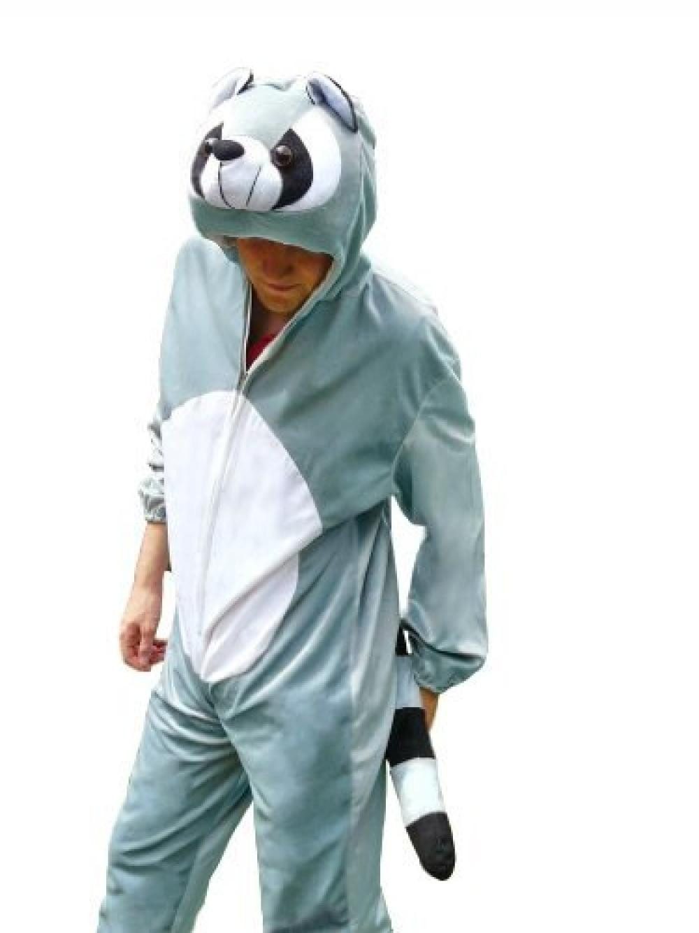 Ikumaal Costume Raccoon Costume, J21, Adult, Carnival Mardi Gras