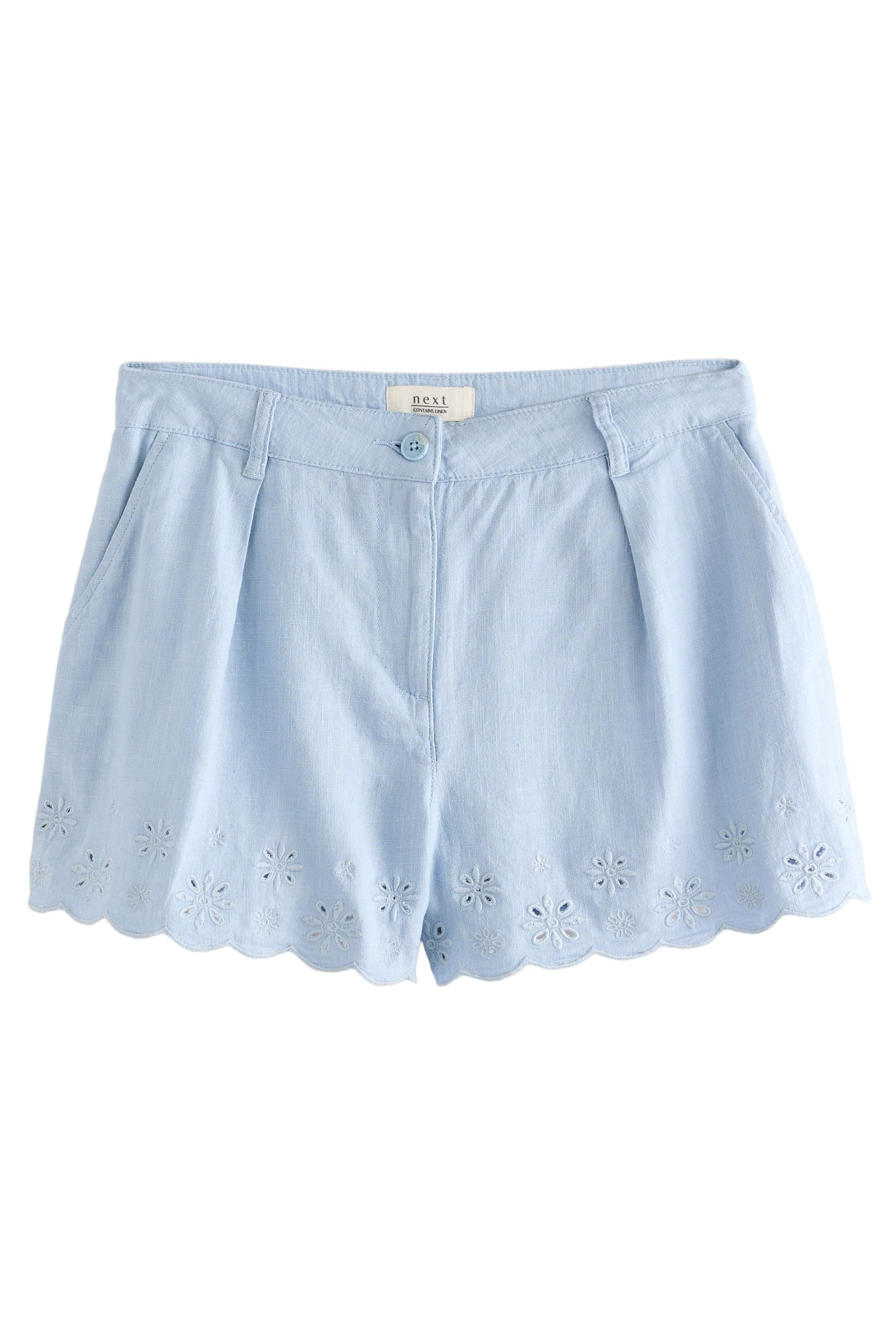 Next Shorts Shorts mit Leinenanteil, Stickerei günstig online kaufen